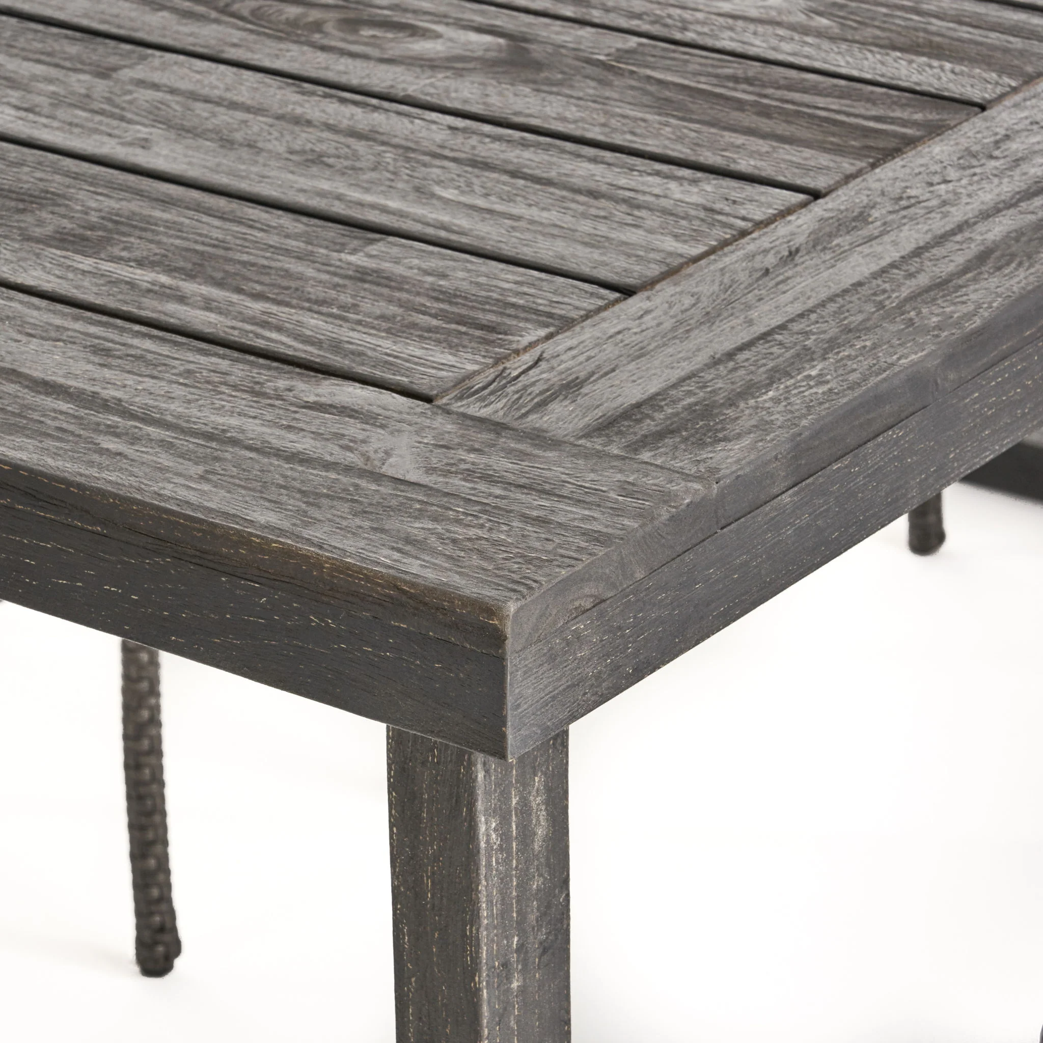 Outdoor Acacia Wood Dining Table, Sandblast Finish - Image 16