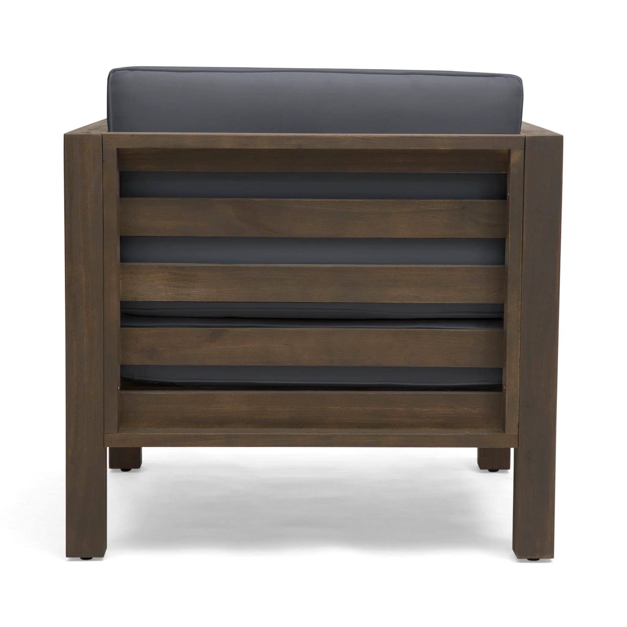 Outdoor Acacia Wood Patio Chair With Fabric Cushion - Image 13