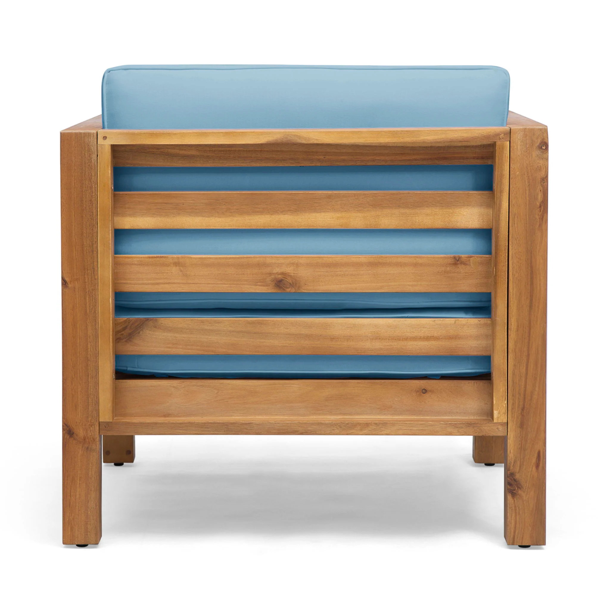 Outdoor Acacia Wood Patio Chair With Fabric Cushion - Image 33