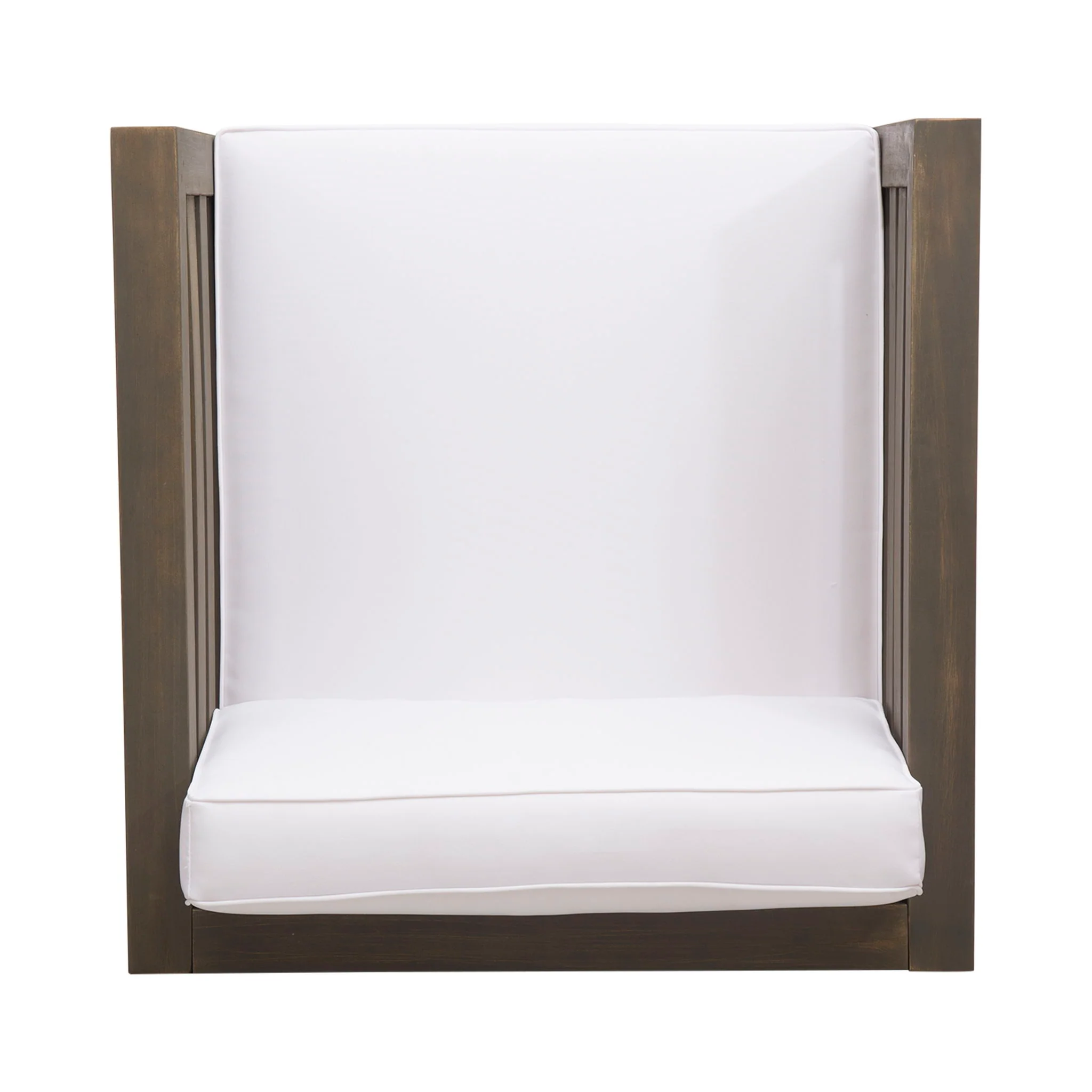 Outdoor Acacia Wood Patio Chair With Fabric Cushion - Image 9
