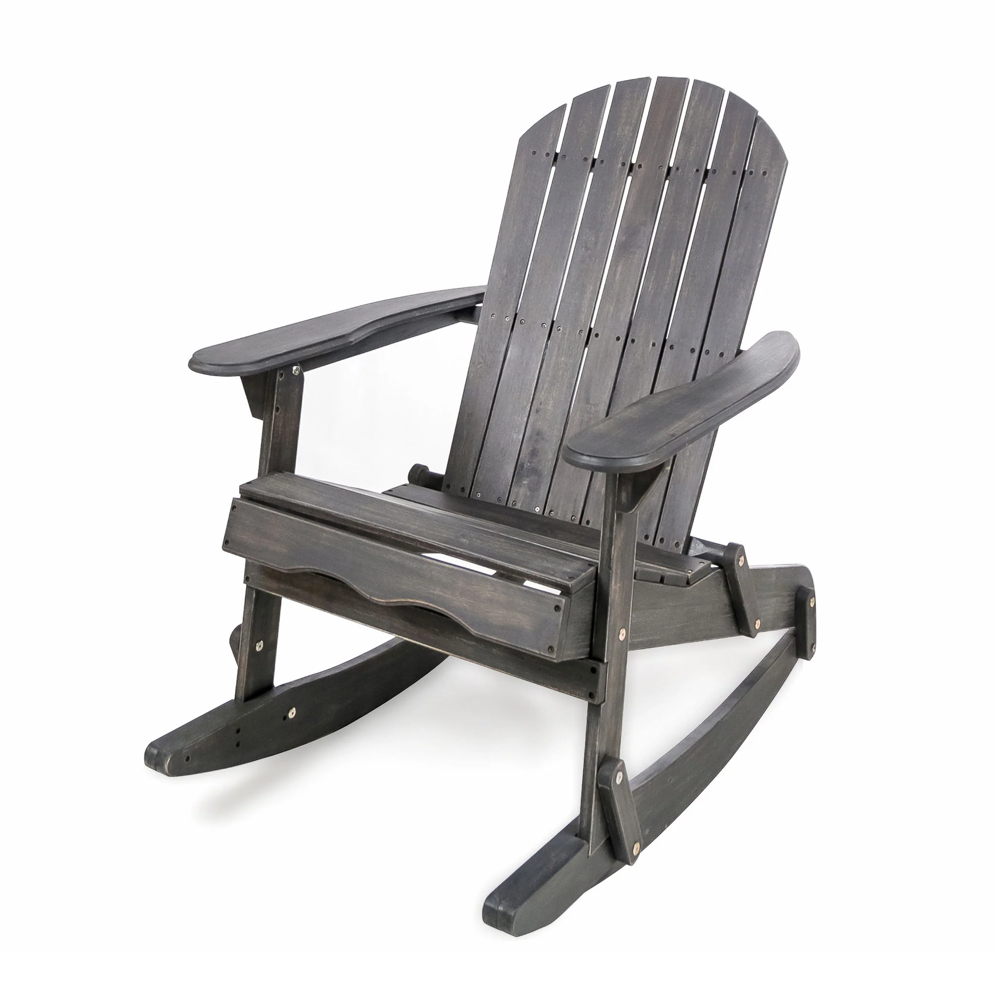 Outdoor Adirondack Rocking Chair With Hand Crafted Details - Image 15