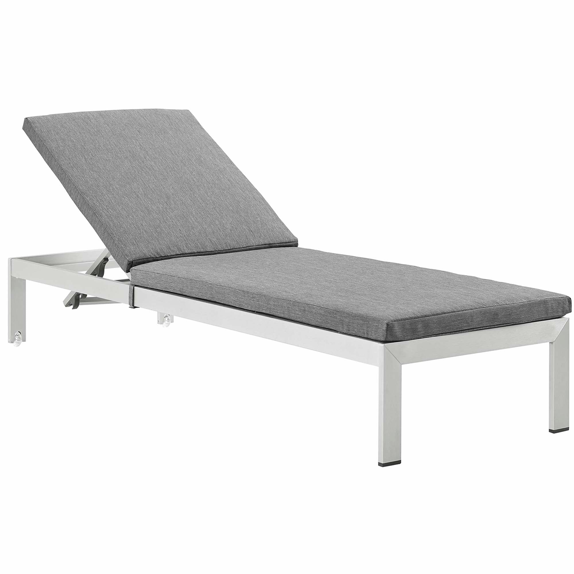 Outdoor Aluminum Chaise Lounge with Cushion for Patio, Poolside and Garden Relaxation - Image 6