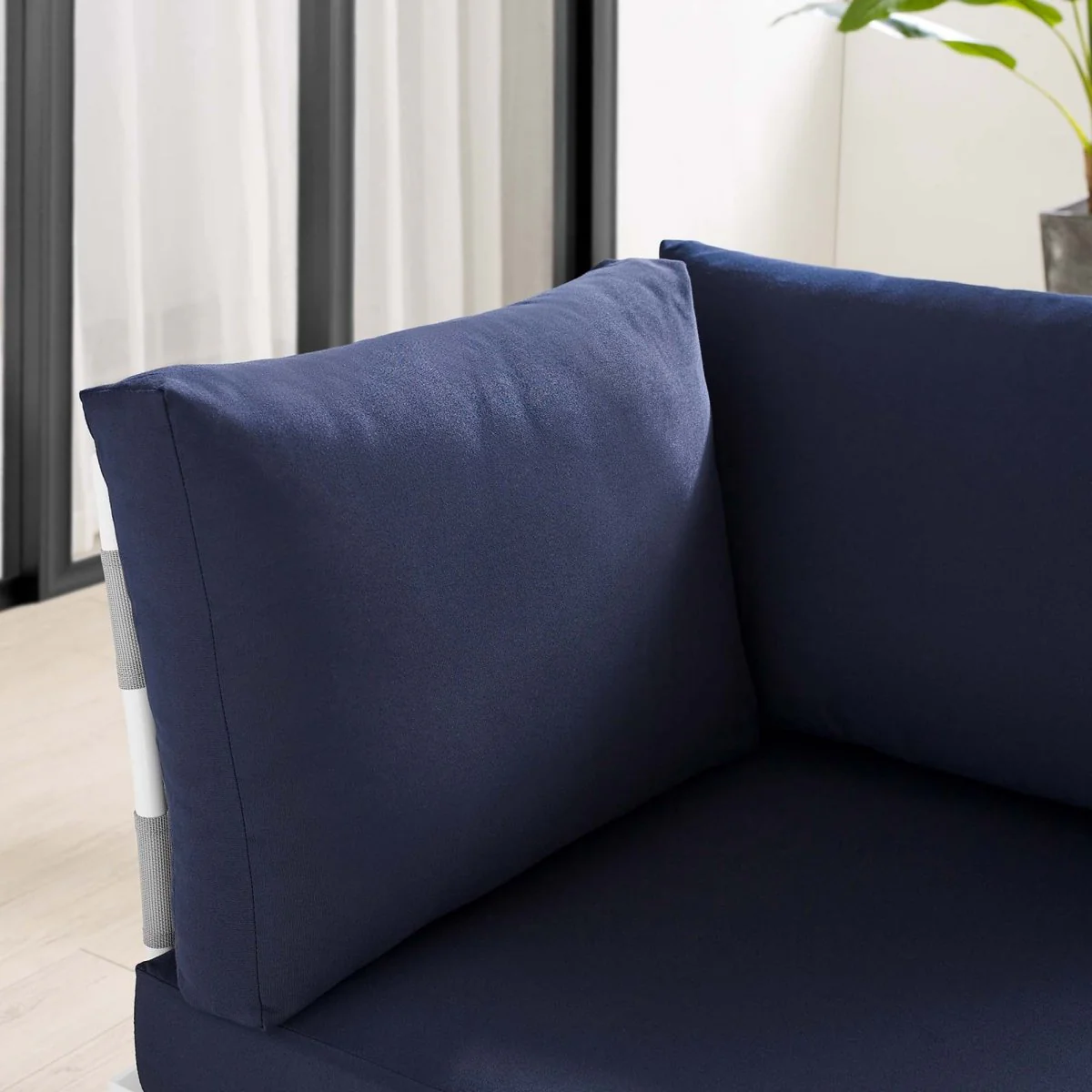 Outdoor Aluminum Corner Chair with Sunbrella® Fabric — Durable All-Weather Seating - Image 3