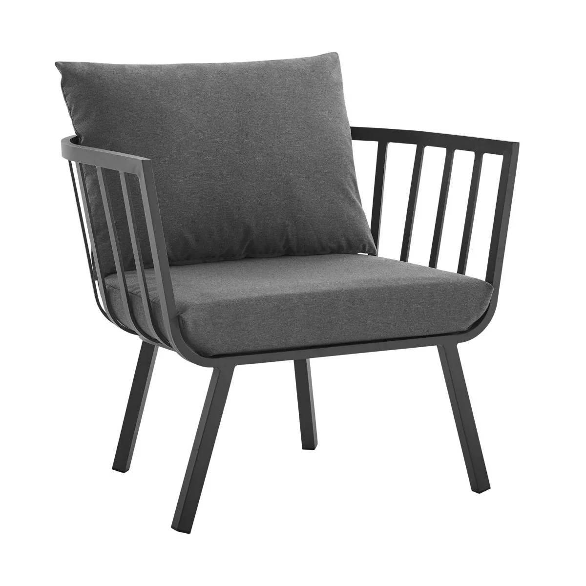 Outdoor Aluminum Patio Armchair Set of 2 Durable Weather-Resistant Seating for Porch - Image 3