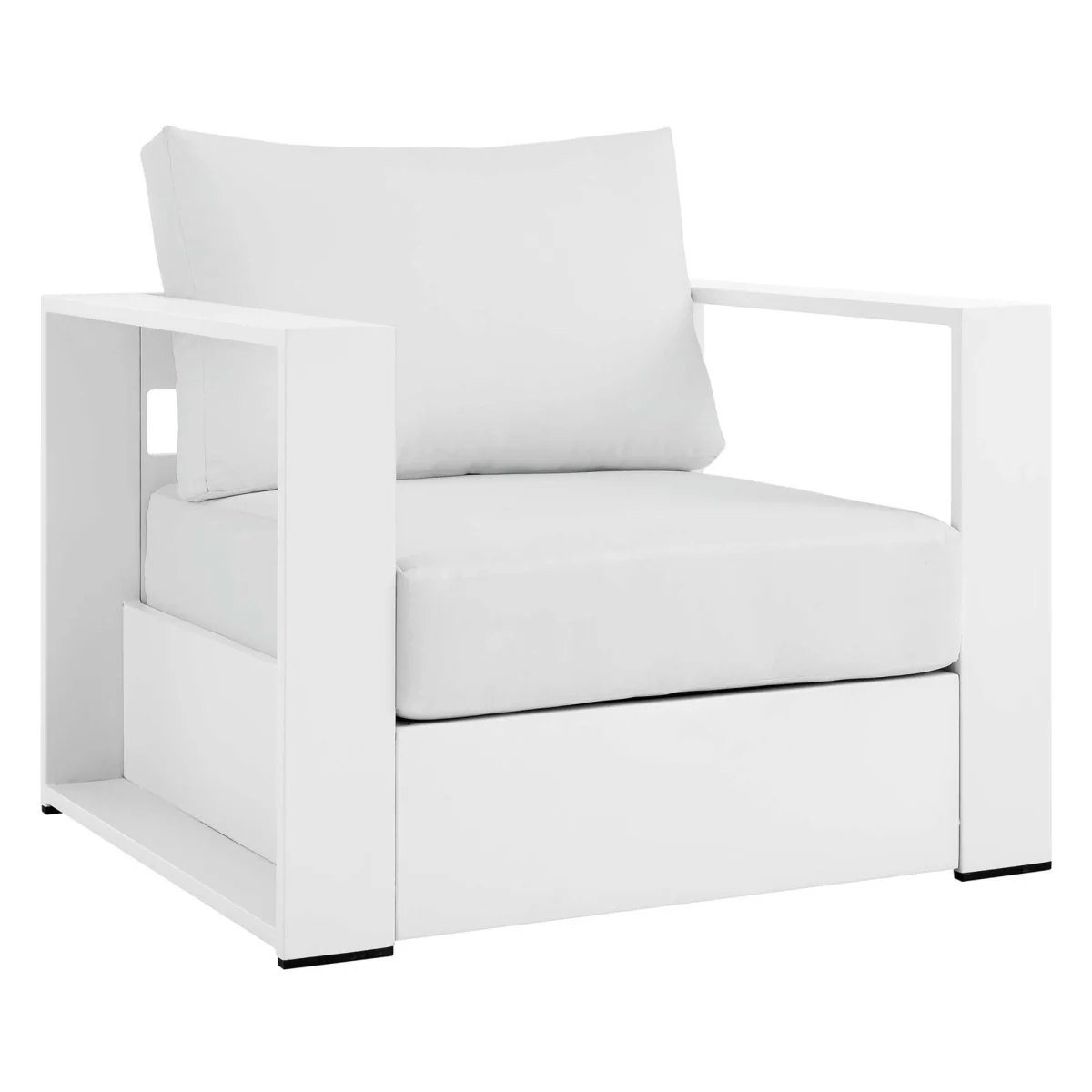 Outdoor Aluminum Patio Armchair Set of 2 with Durable Weather-Resistant Construction - Image 4