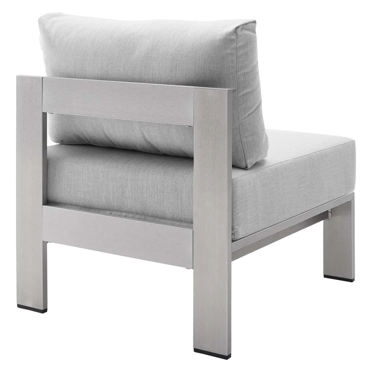 Outdoor Aluminum Patio Armless Chair with Sunbrella® Cushions — Premium Weatherproof - Image 11
