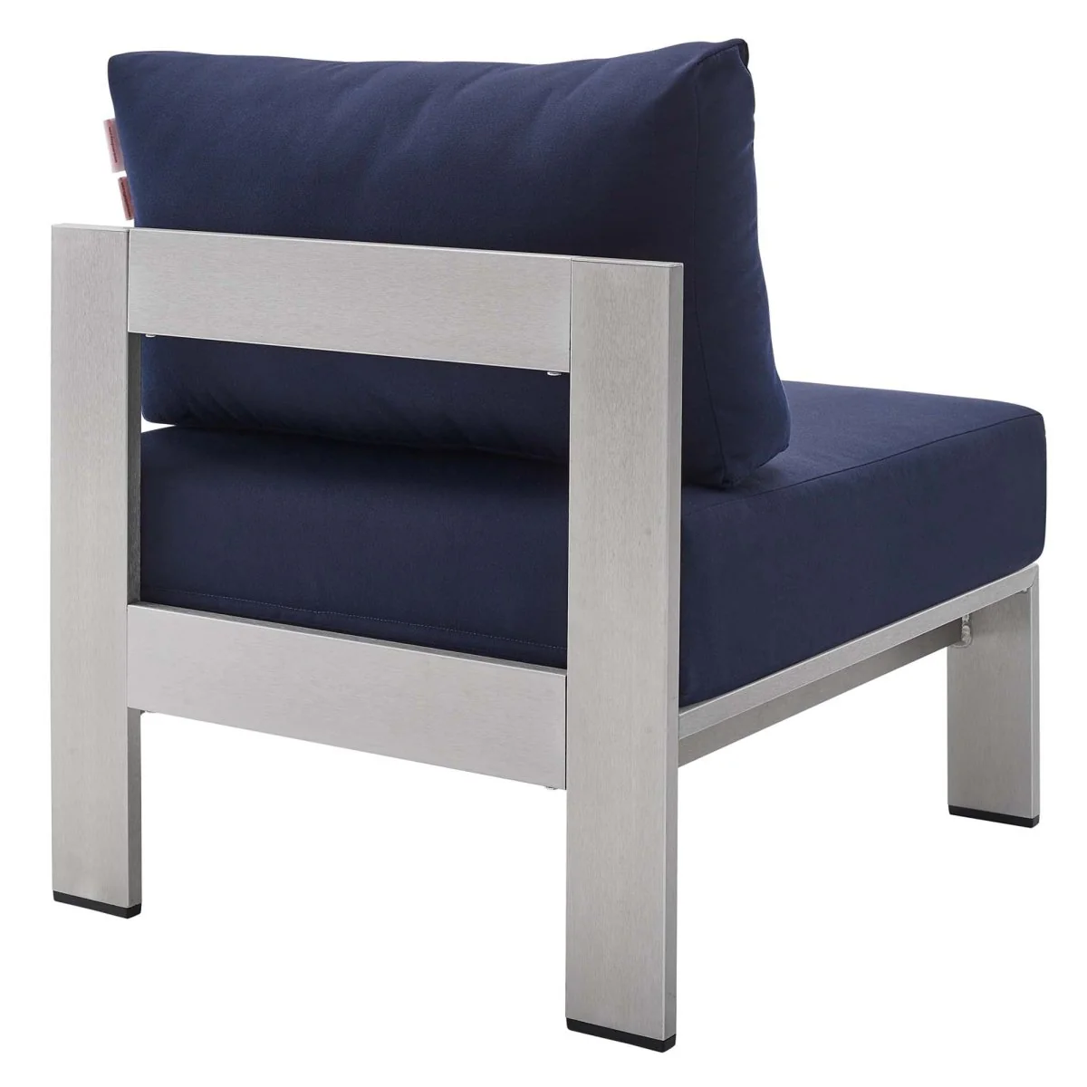Outdoor Aluminum Patio Armless Chair with Sunbrella® Cushions — Premium Weatherproof - Image 4
