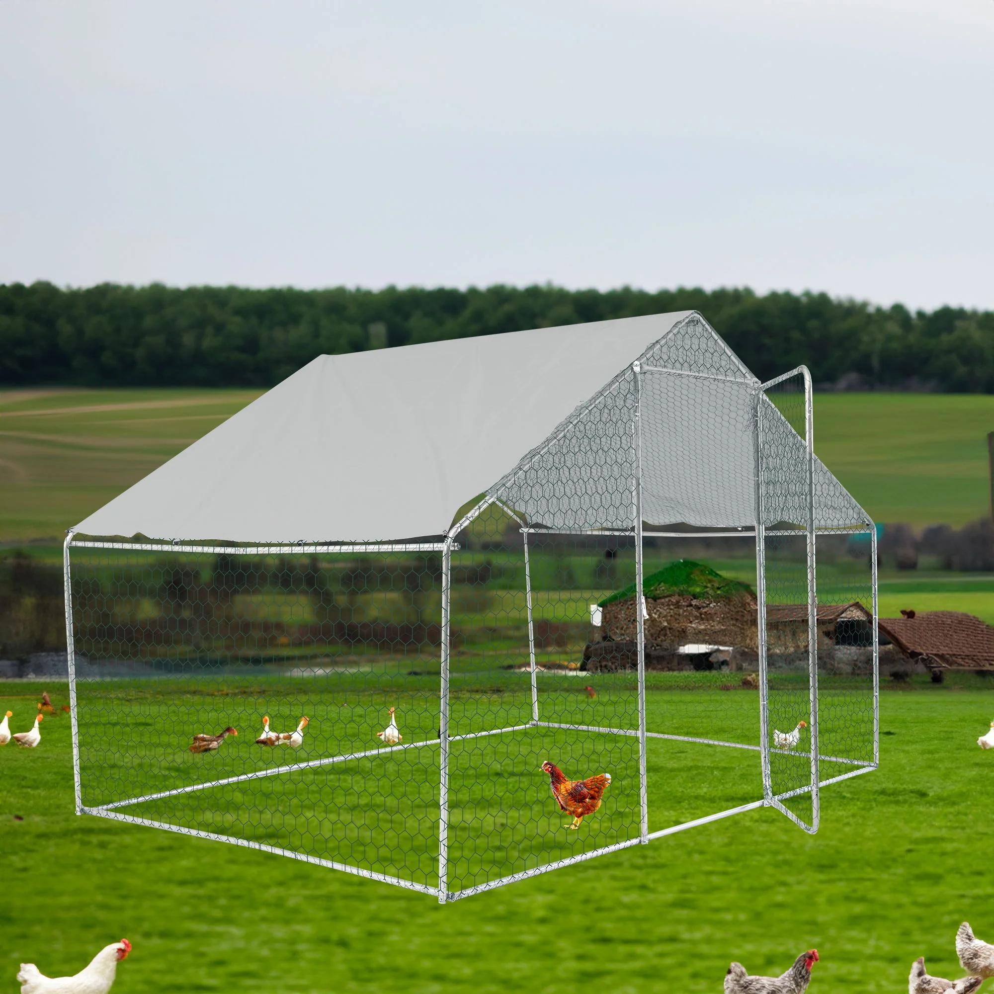 Outdoor Chicken Coop Metal Big Space - Image 10