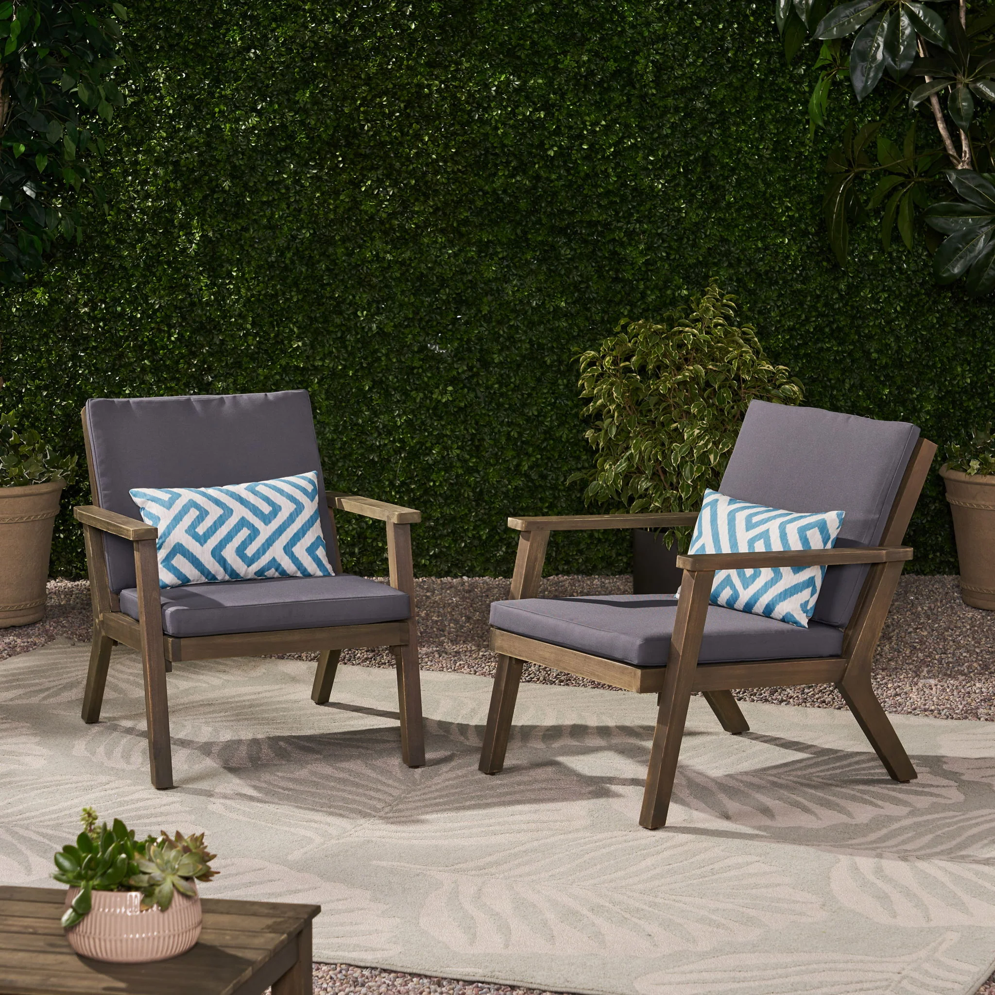 Outdoor Club Chair With Cushion - Image 4