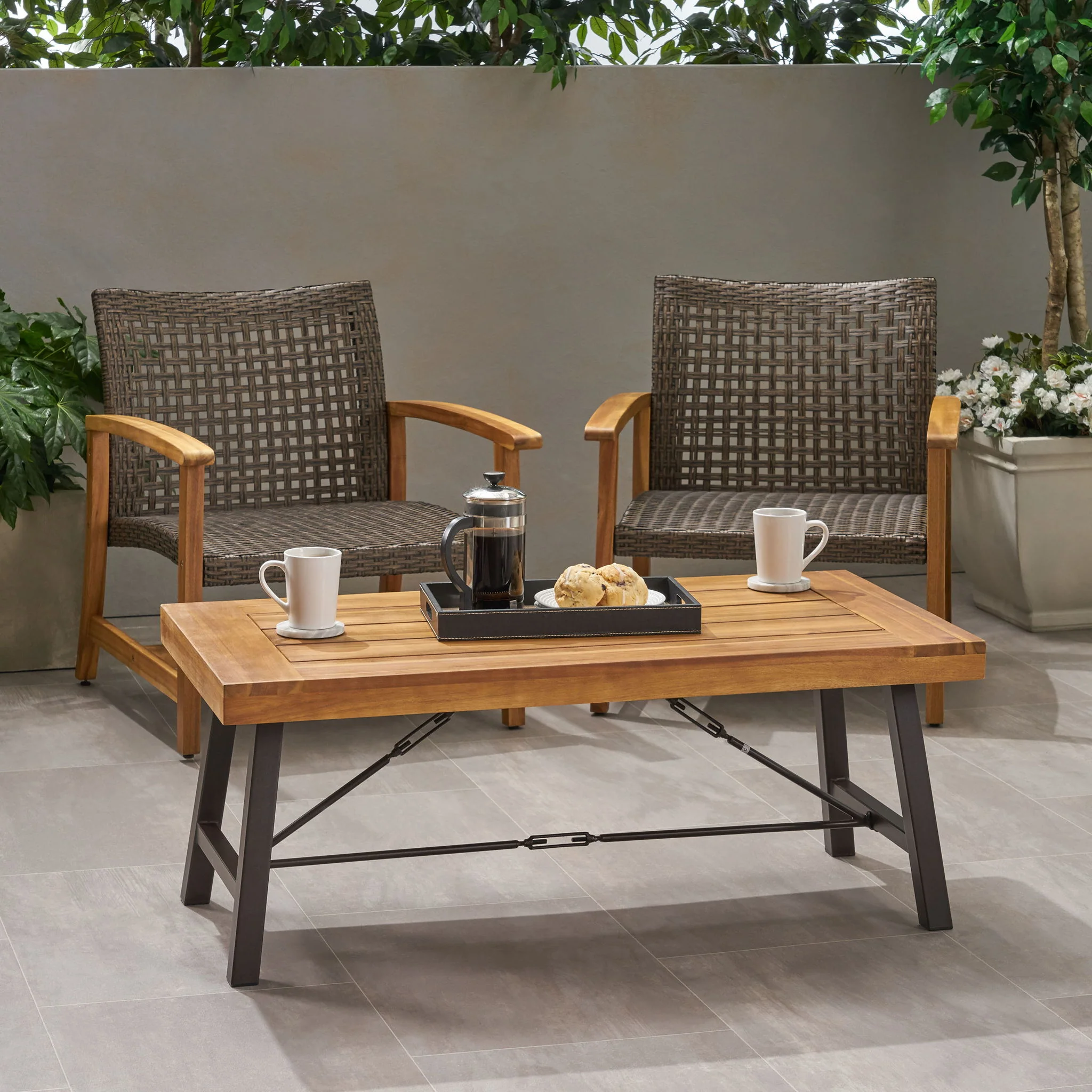 Outdoor Coffee Table - Teak - Image 7