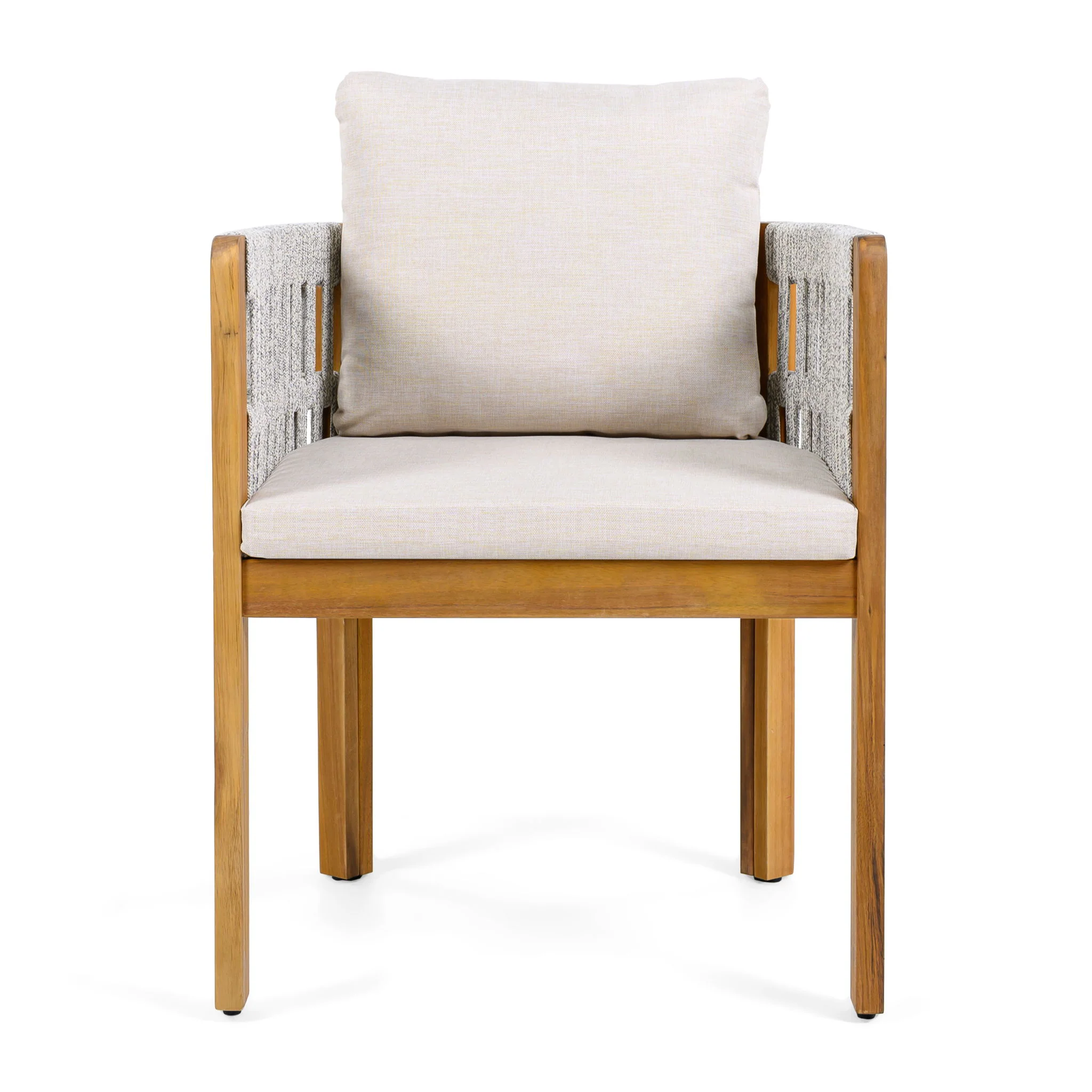 Outdoor Dining Chairs With Mix Rope Handles (Set of 2) - Image 16