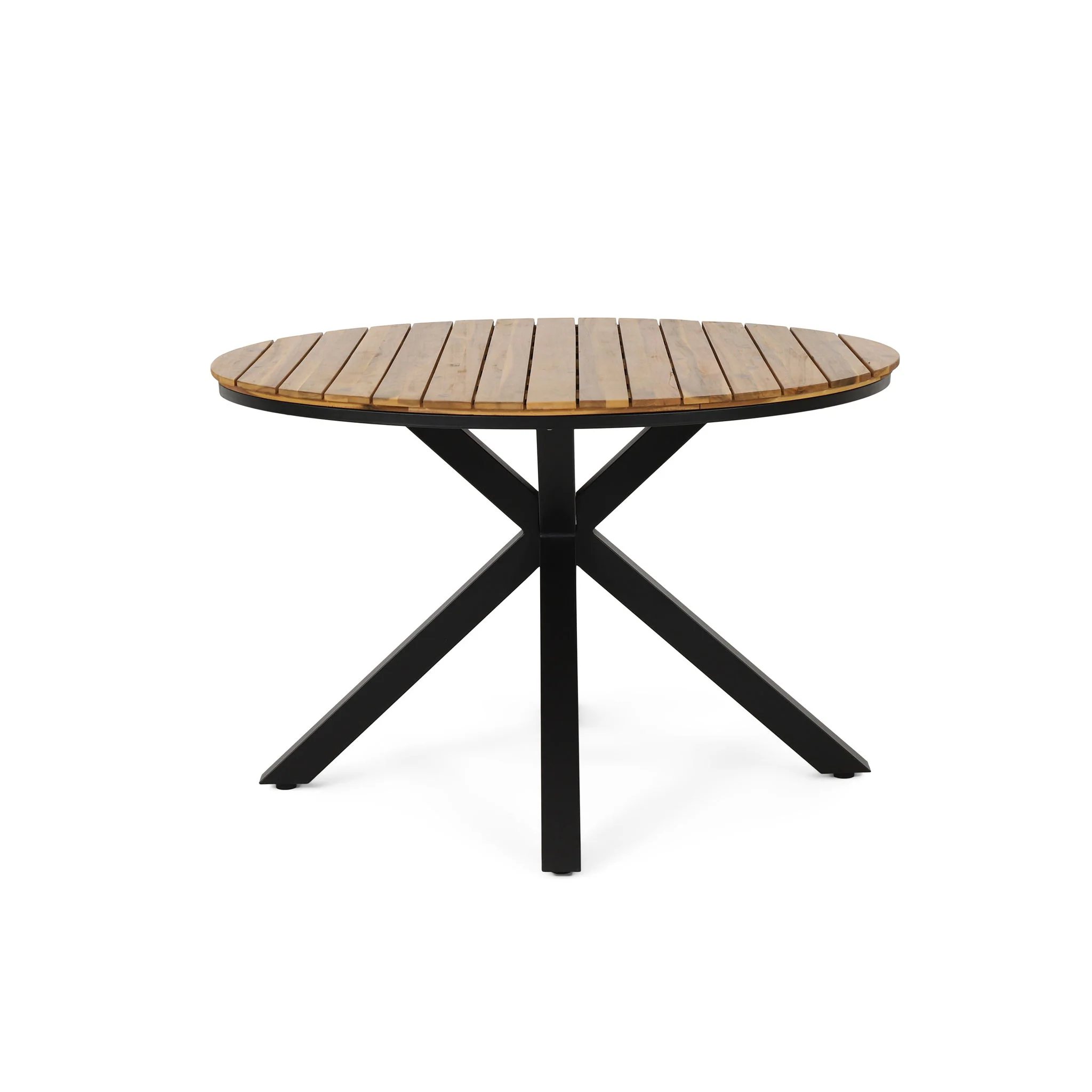 Outdoor Dining Table - Teak / Black - Image 8