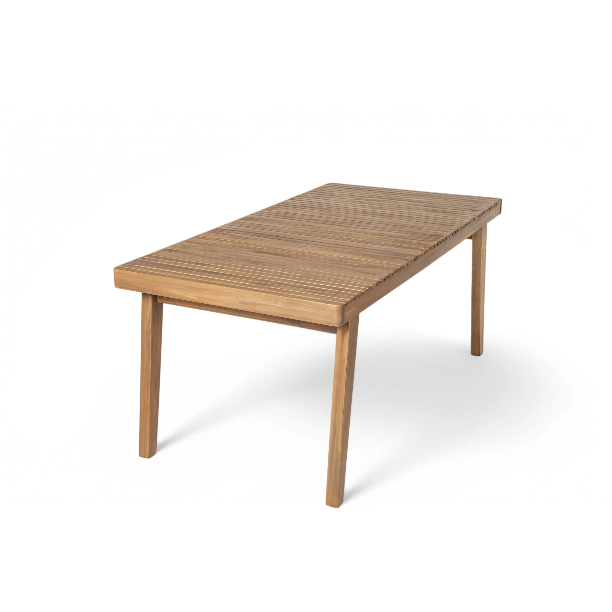 Outdoor Dining Table With Slatted Top, Ideal For Patio - Image 4