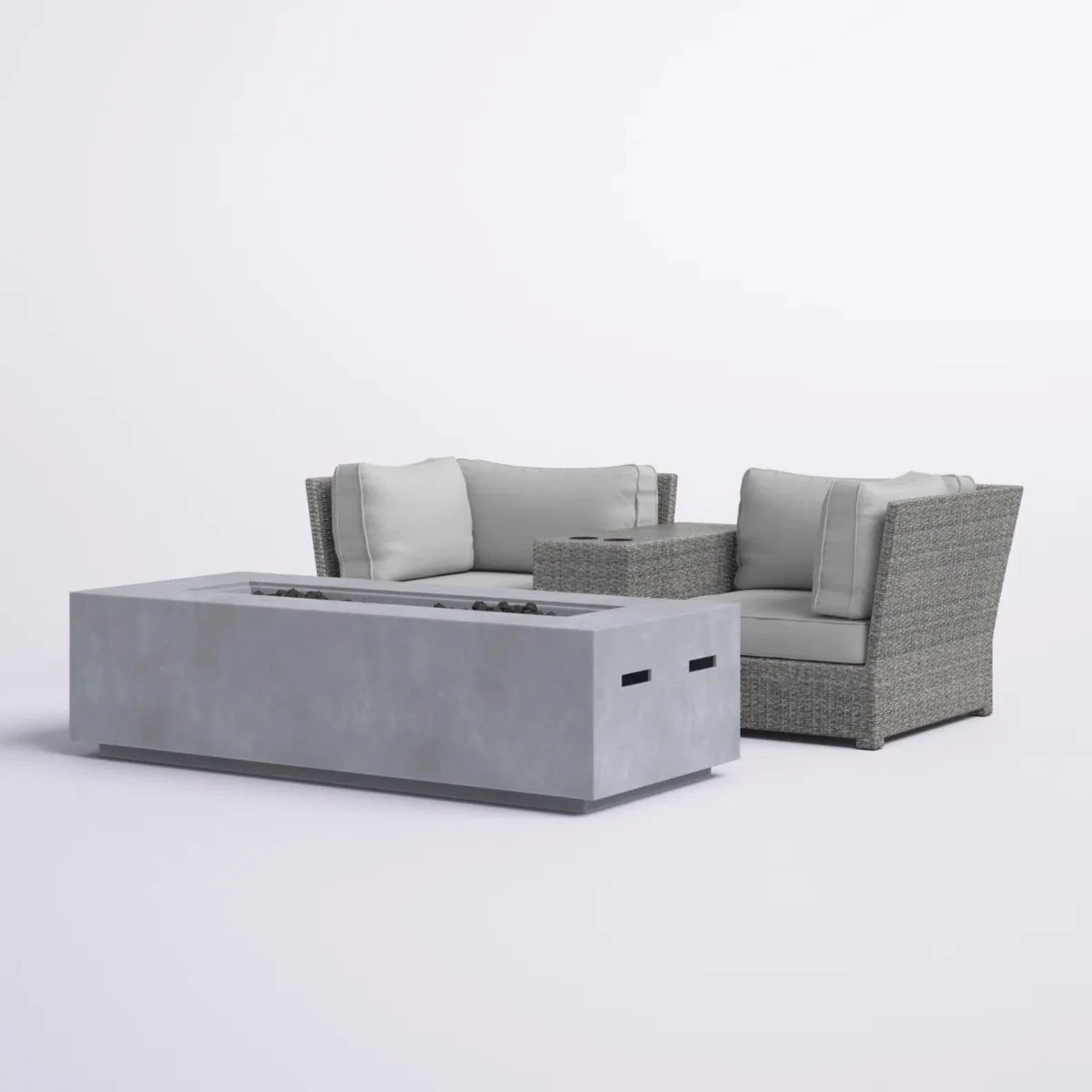 Outdoor Elegance Conversation Set With Fire Pit - Image 5