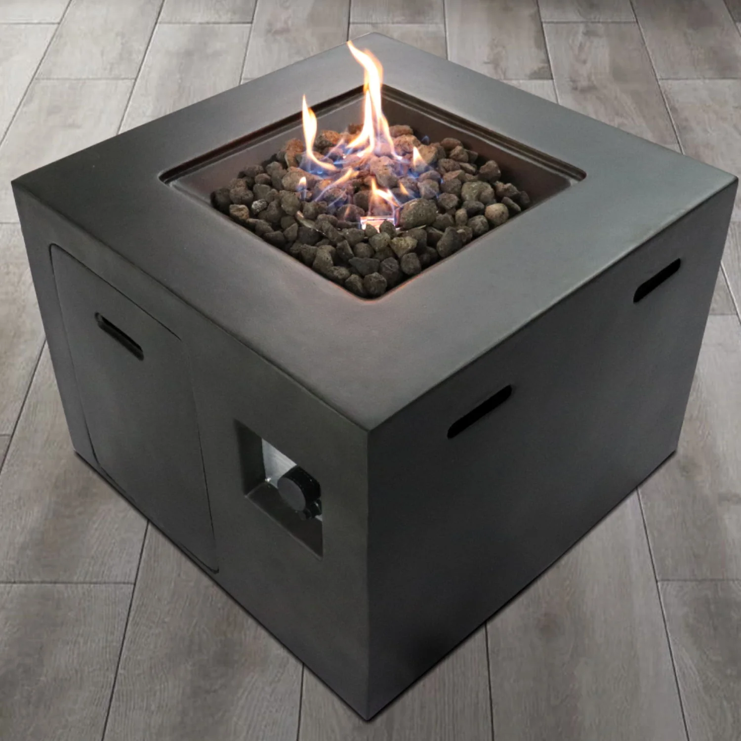 Outdoor Fire Pit Garden Heater Concrete Propane Gas Burning 30x24in - Image 5