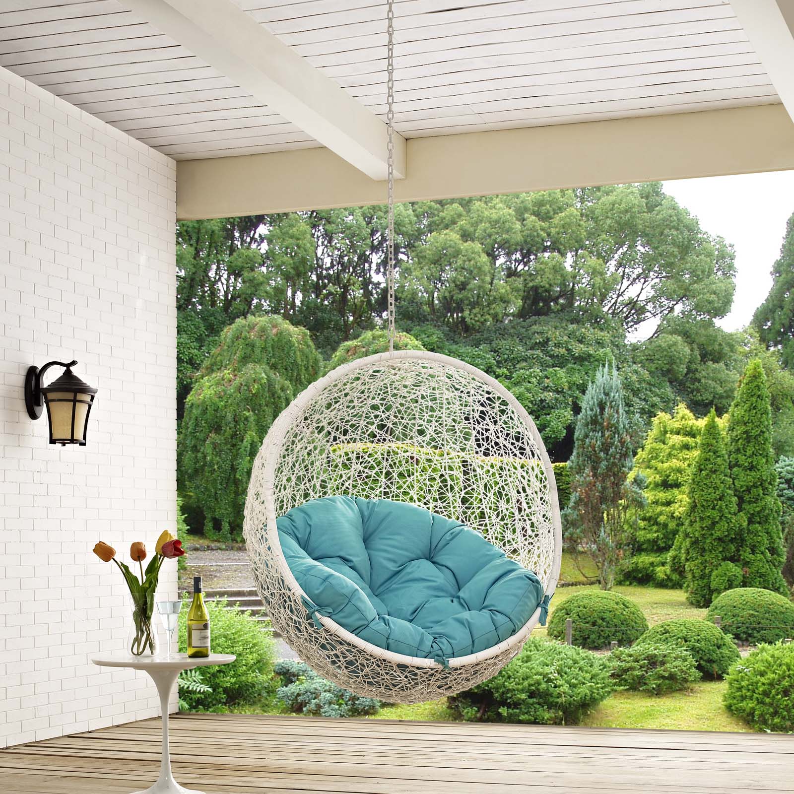 Outdoor Hanging Swing Chair - Comfortable Patio Porch Seat Hammock for Garden - Image 44