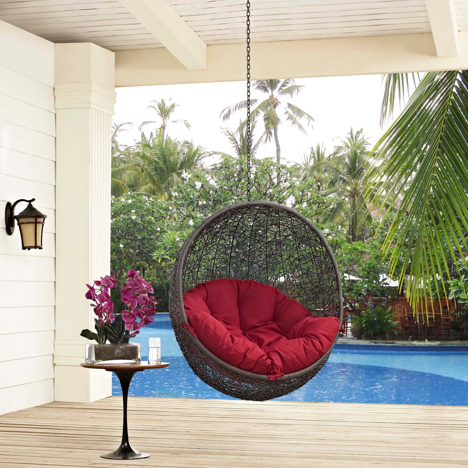 Outdoor Hanging Swing Chair - Comfortable Patio Porch Seat Hammock for Garden - Image 9