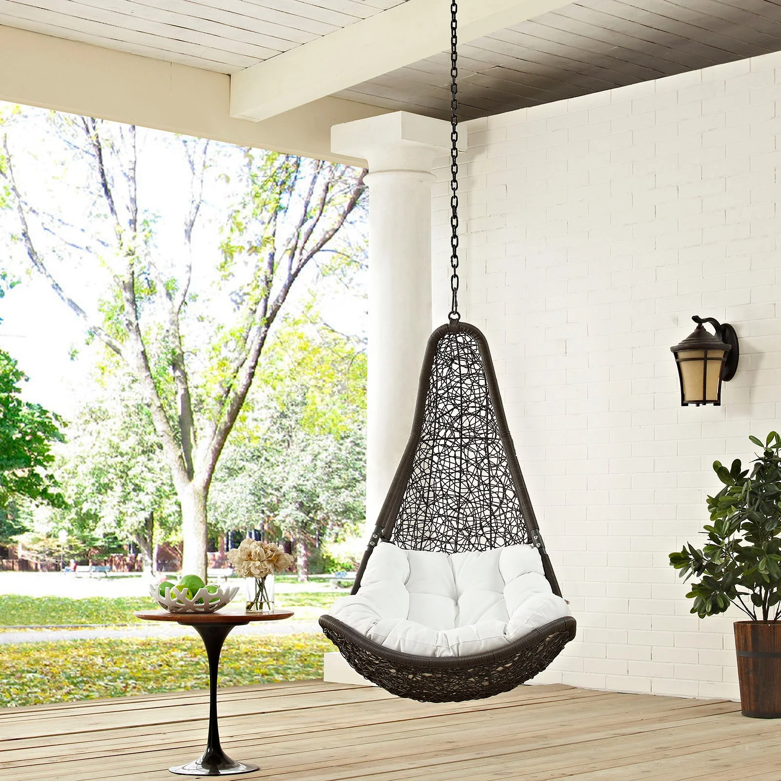 Outdoor Hanging Swing Chair for Patio, Porch, Garden, Balcony and Backyard Seating - Image 3