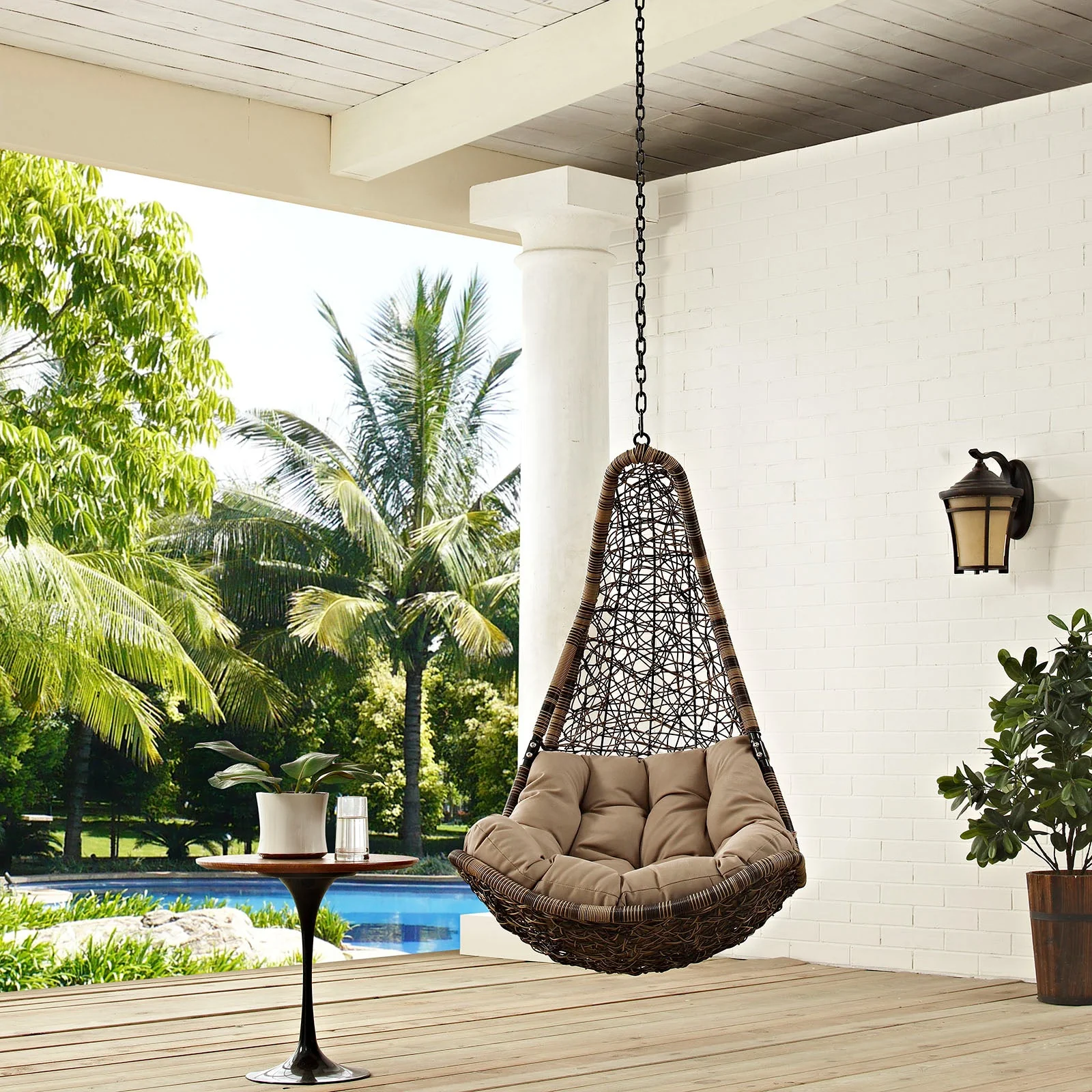 Outdoor Hanging Swing Chair for Patio, Porch, Garden, Balcony and Backyard Seating - Image 6