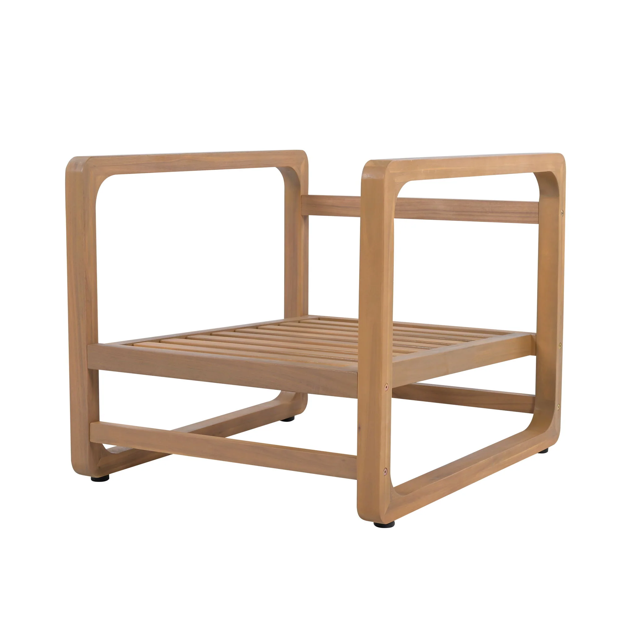 Outdoor Lounge Chair With Oversized Cushion Set For Patio - Image 3