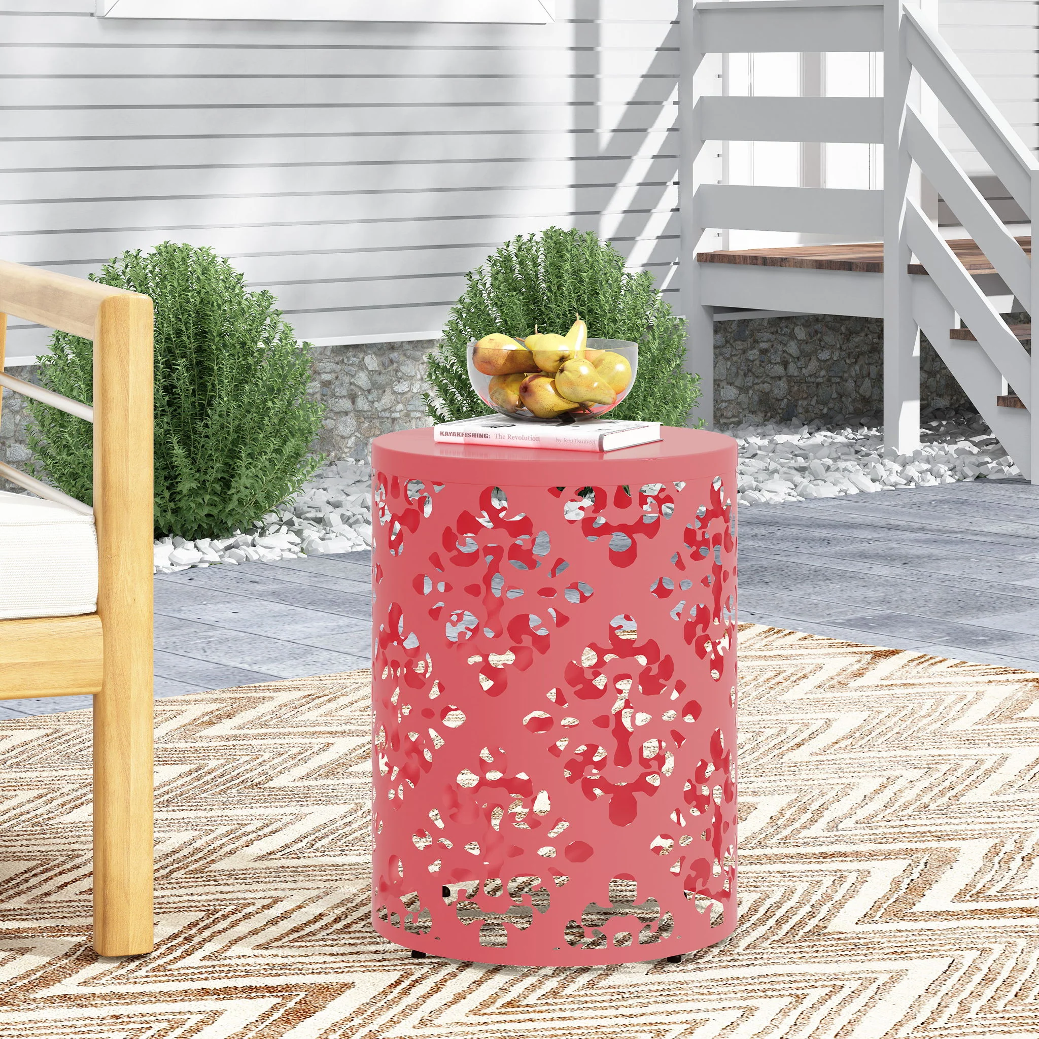 Outdoor Metal Modern Design End Table - Image 51