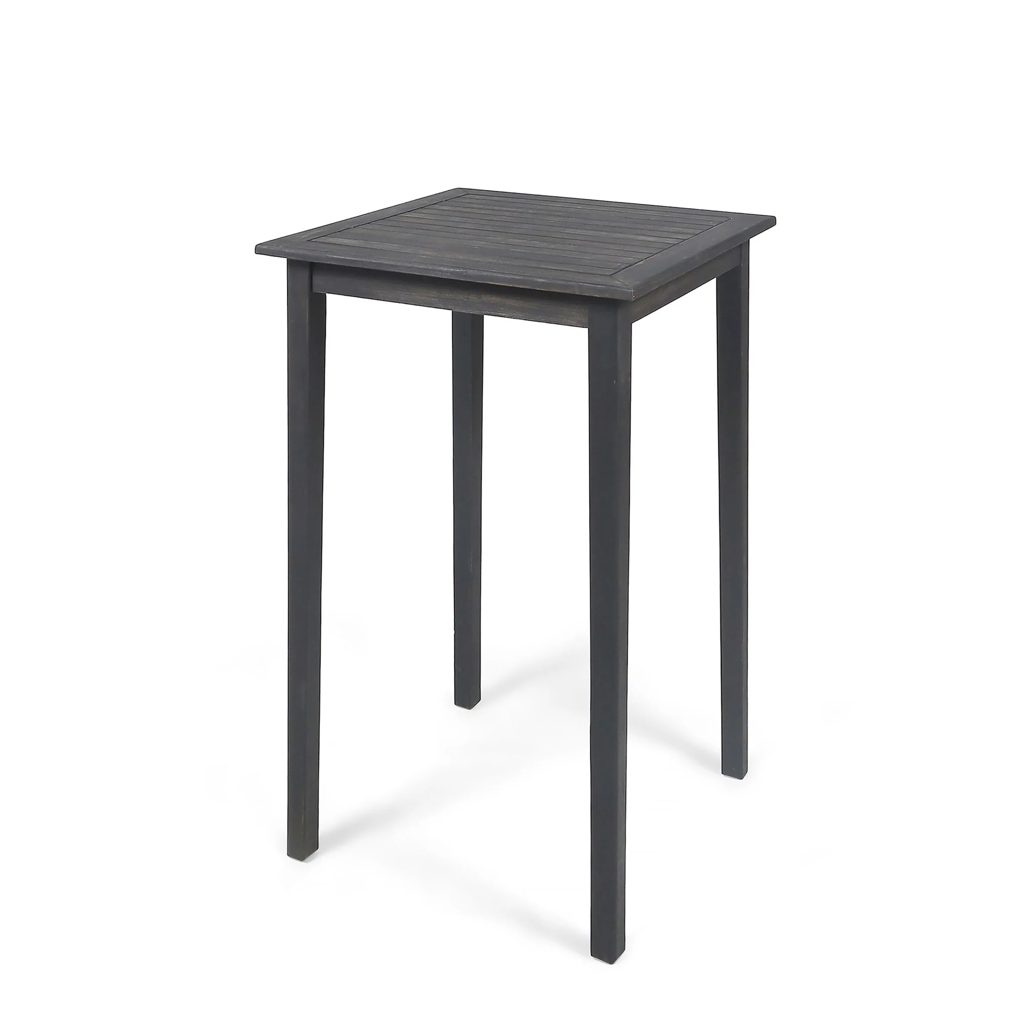 Outdoor Minimalist Acacia Wood Square Bar Table - Image 5