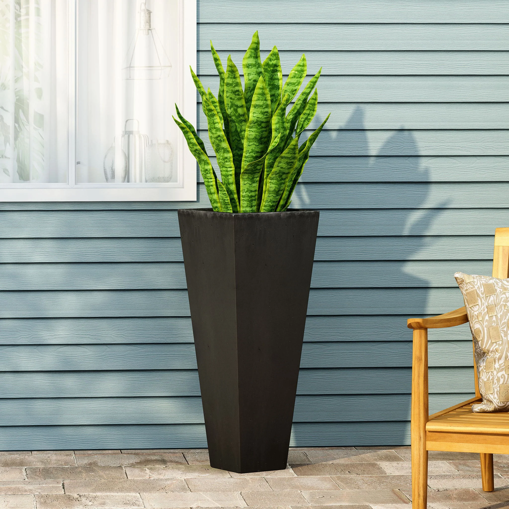Outdoor Modern Cast Stone Planter - Image 40