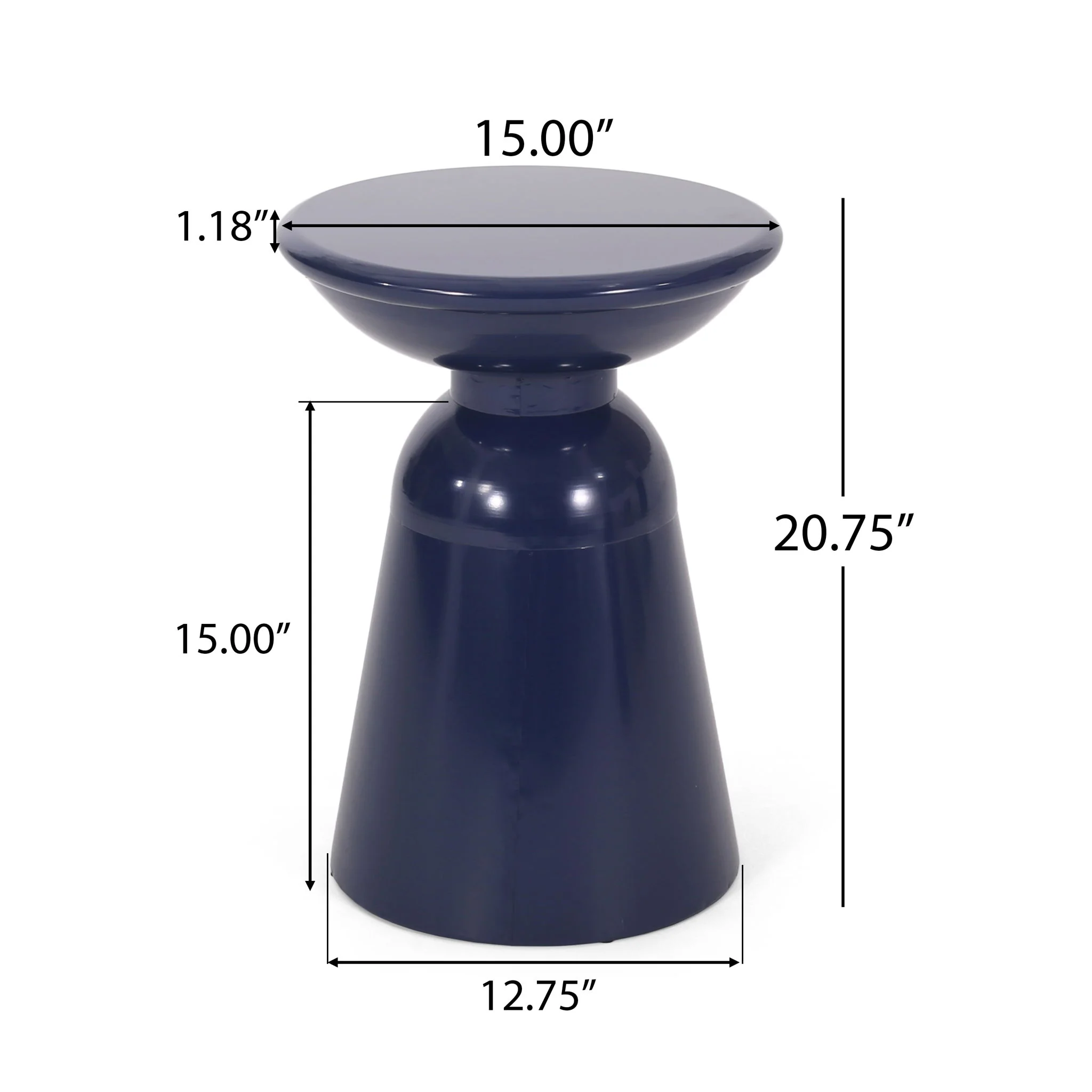 Outdoor Modern Metal End Large Table - Image 12
