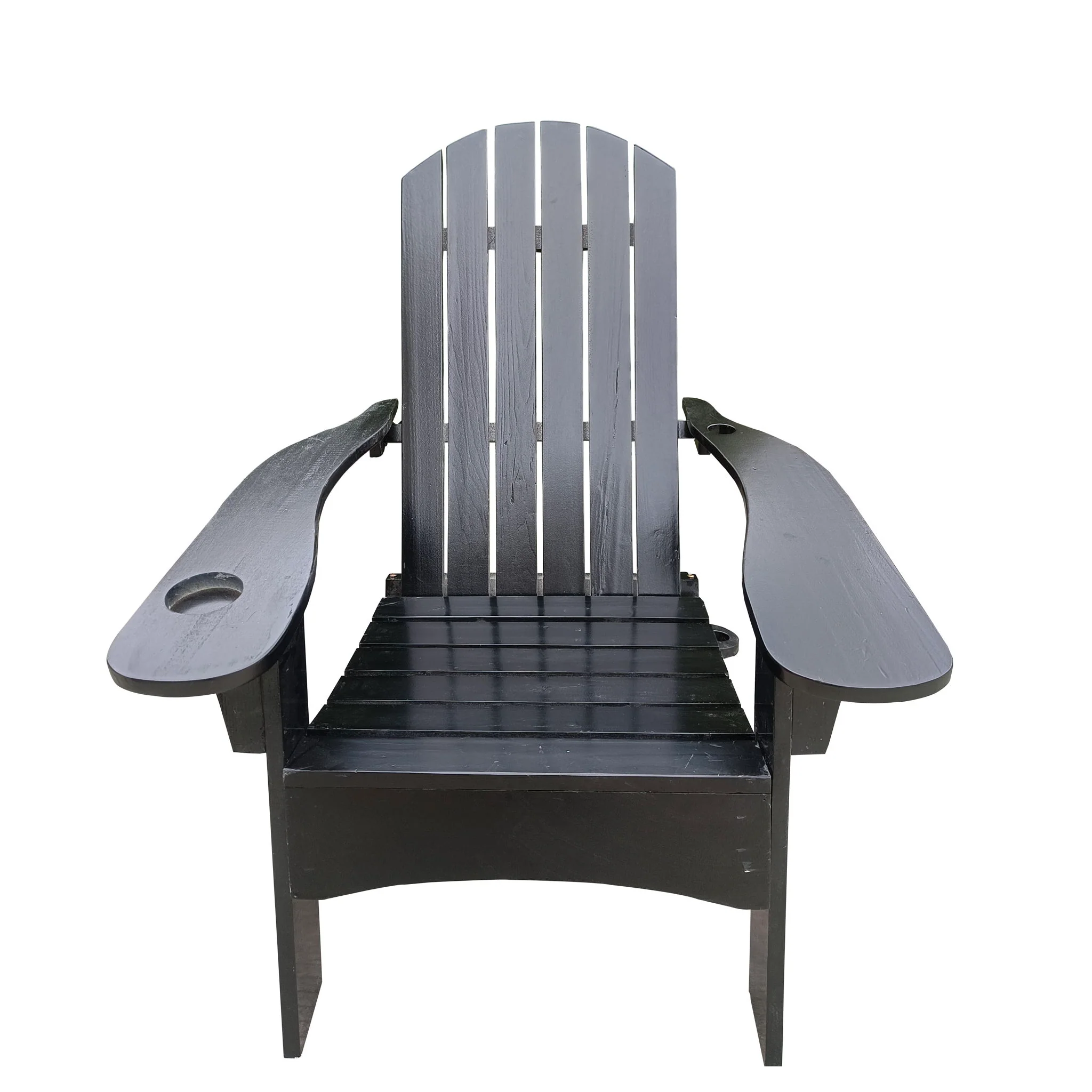 Outdoor Or Indoor Wood Adirondack Chair With An Hole To Hold Umbrella, On The Arm - Image 10