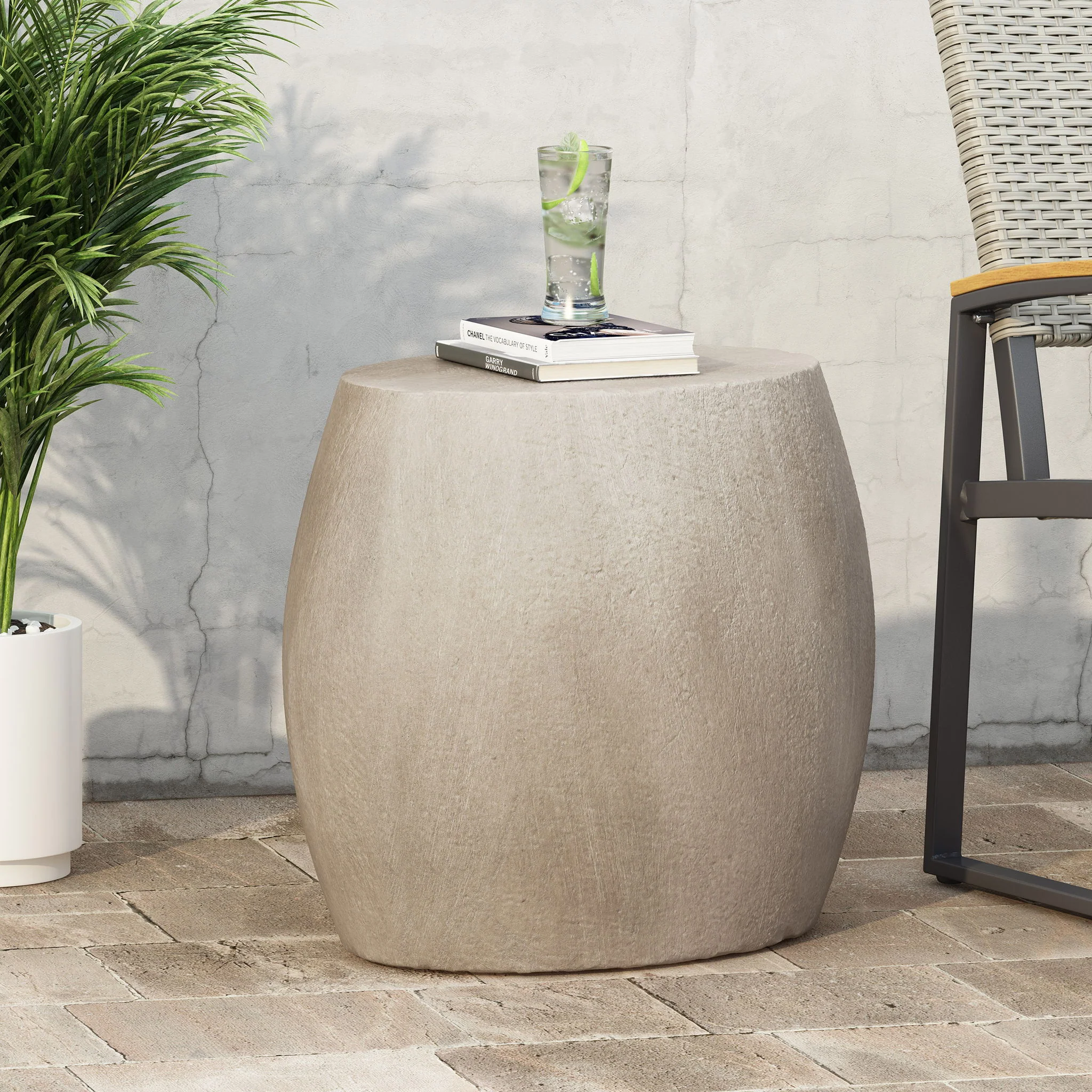 Outdoor Oval Shaped Side Table - Image 12