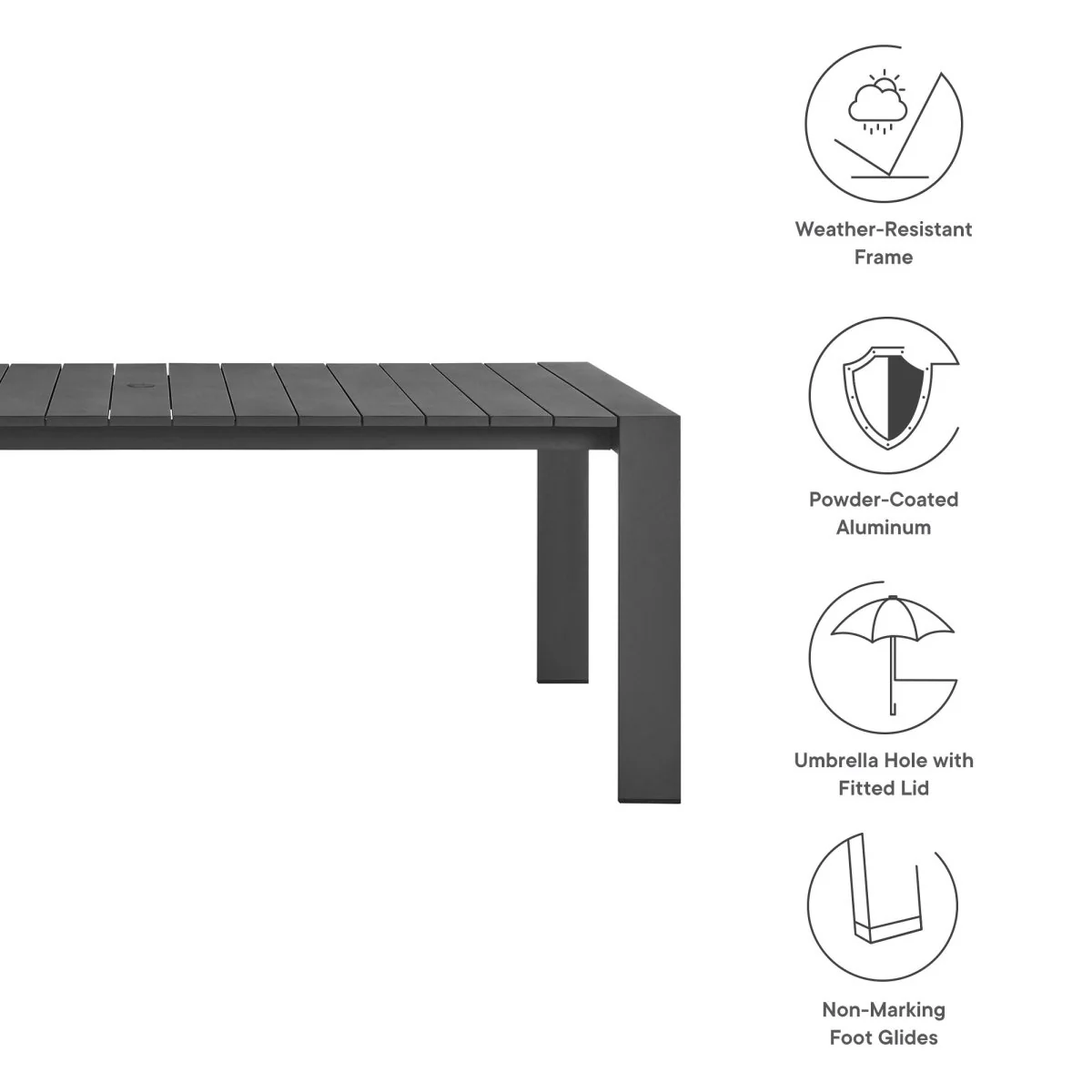 Outdoor Patio Aluminum Dining Set – Multiple Piece Options with Dining Table - Image 47