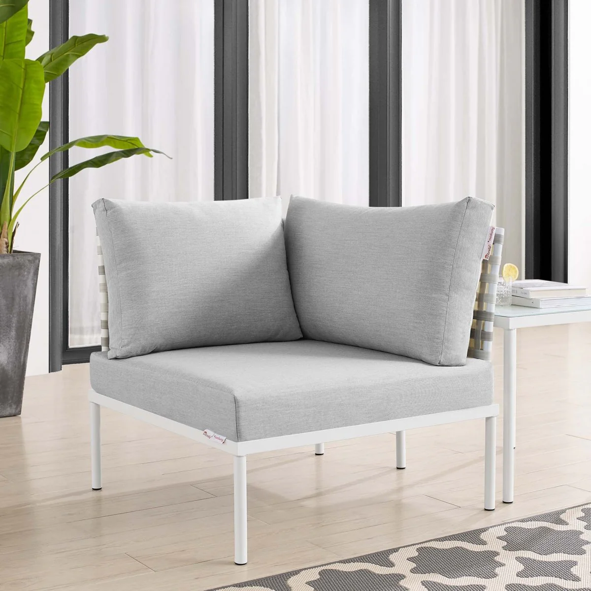 Outdoor Patio Corner Chair – Aluminum Frame with Sunbrella Fabric, Weather-Resistant - Image 14