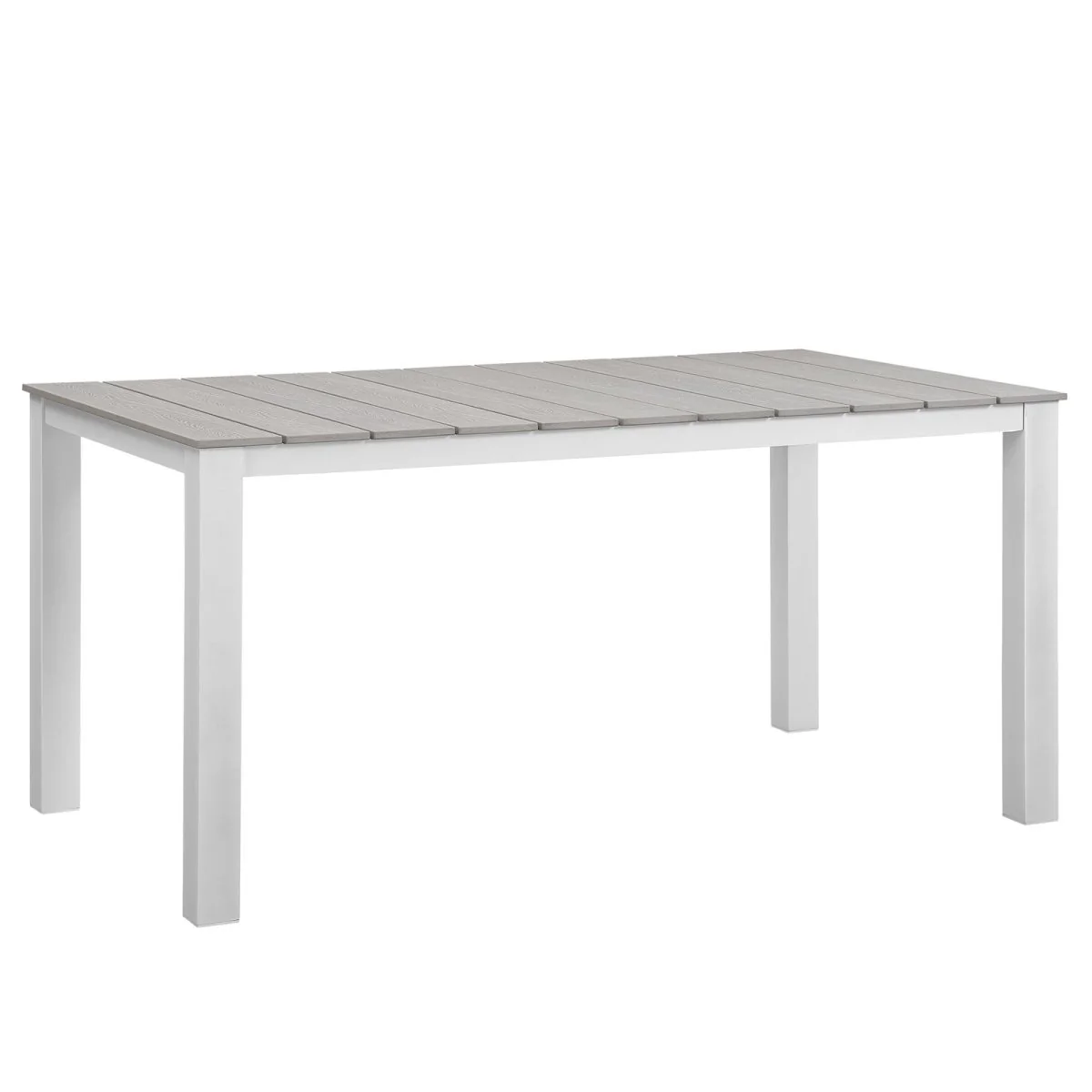 Outdoor Patio Dining Set – Aluminum Frame with Wood-Look Table and Chairs - Image 24