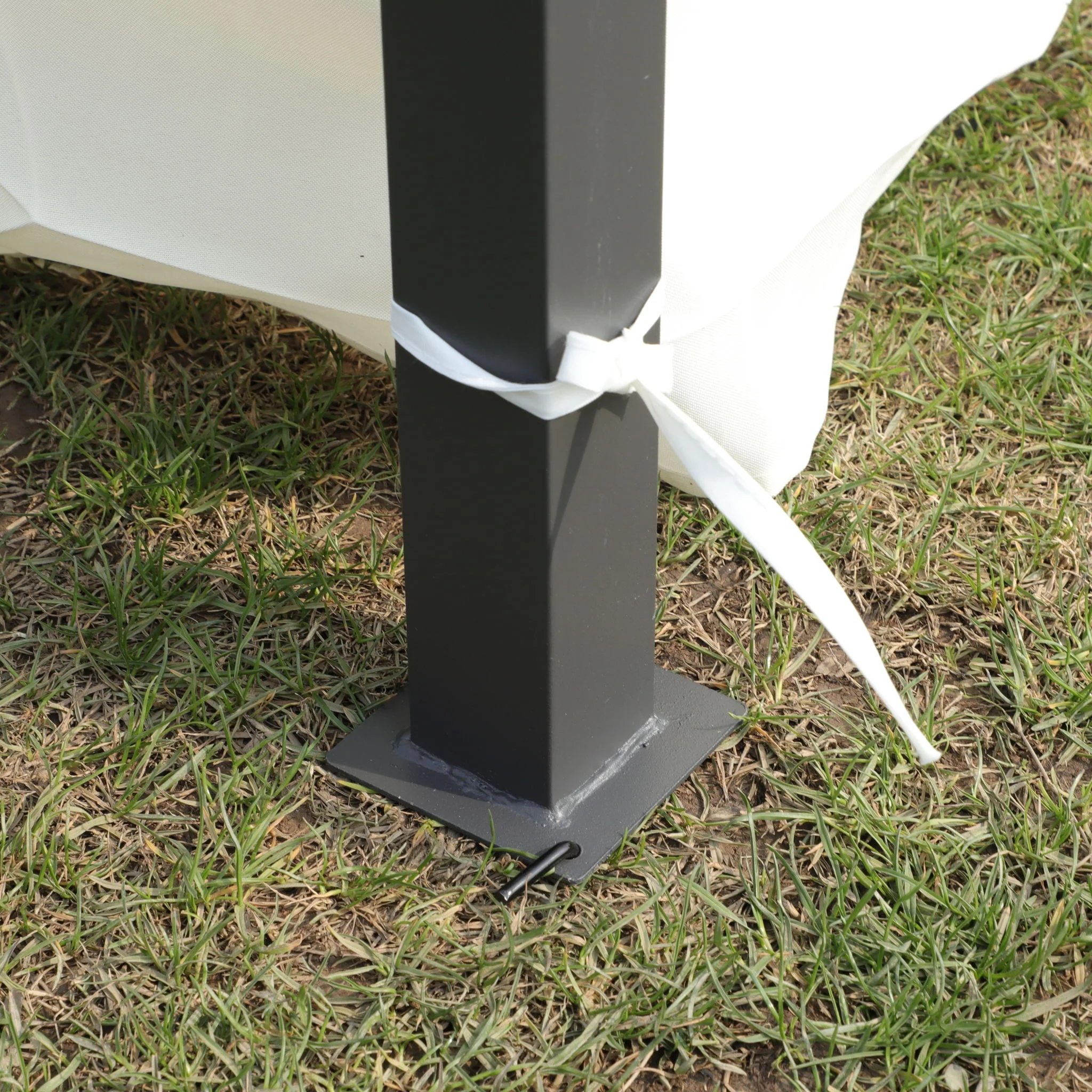 Outdoor Patio Gazebo Tent With Ventilated Double Roof And Sidewall - Image 9