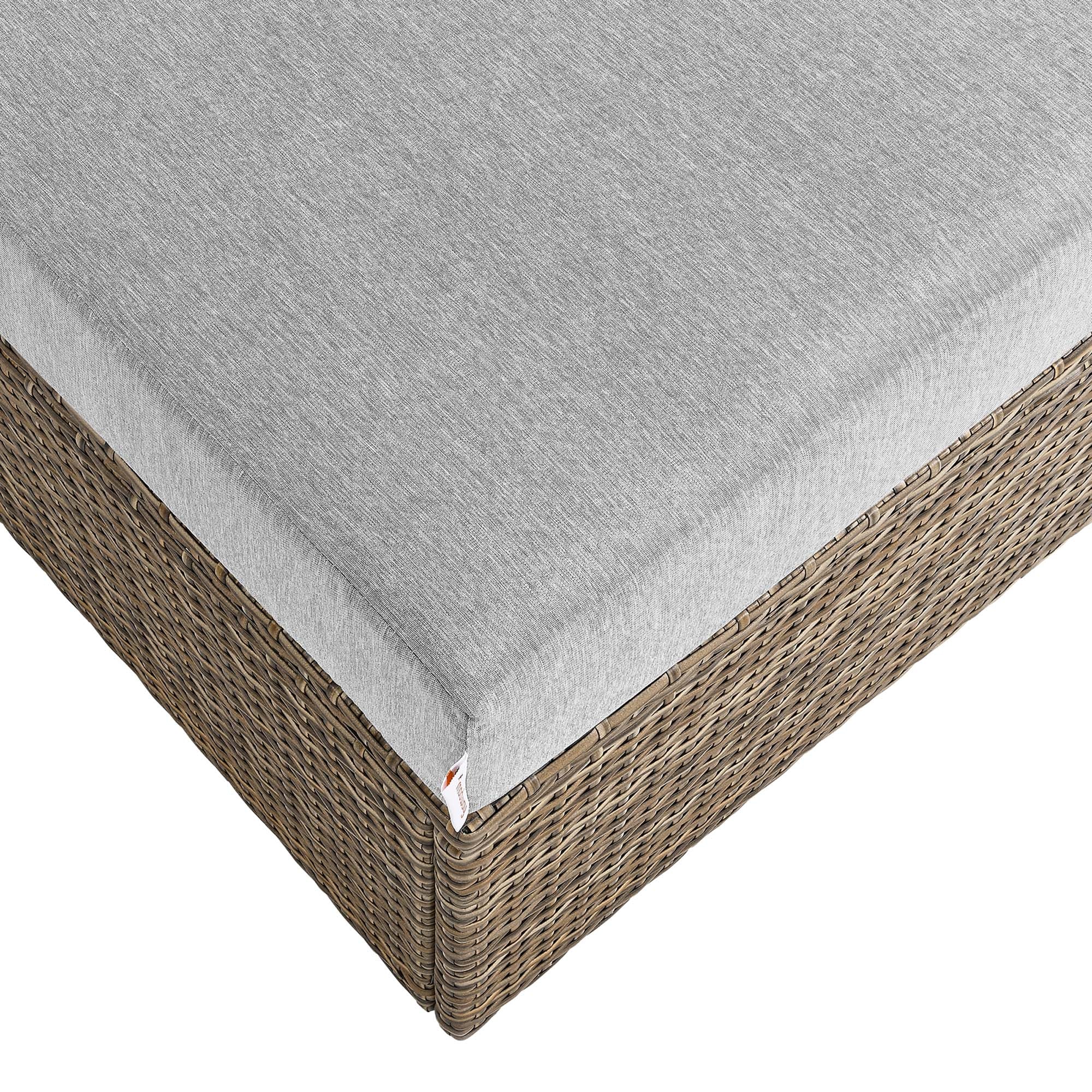 Outdoor Patio Rectangle Ottoman for Seating and Footrest, Durable Accent Patio Furniture - Image 13