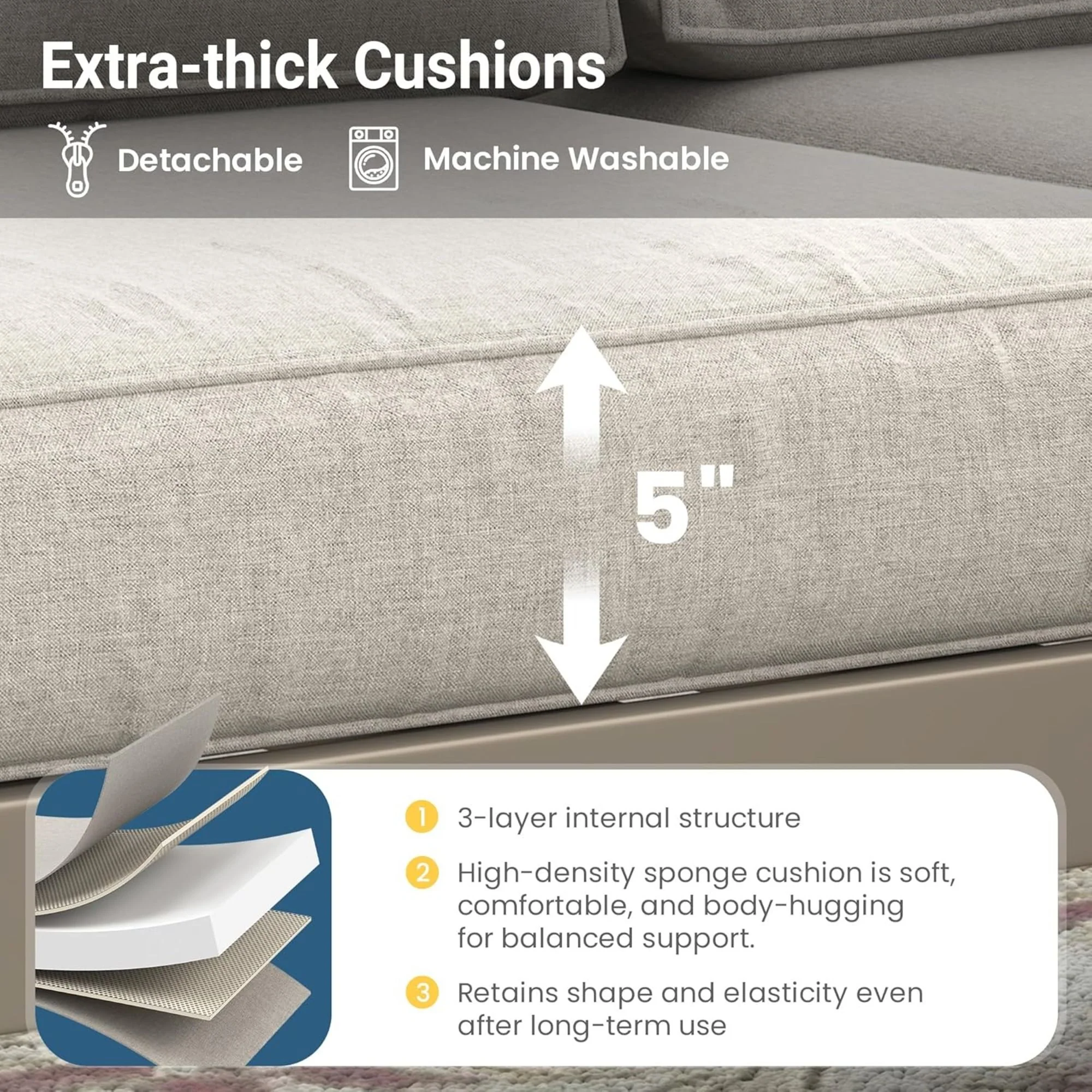Outdoor Patio Set, All-Weather With Thick Cushions - Image 86