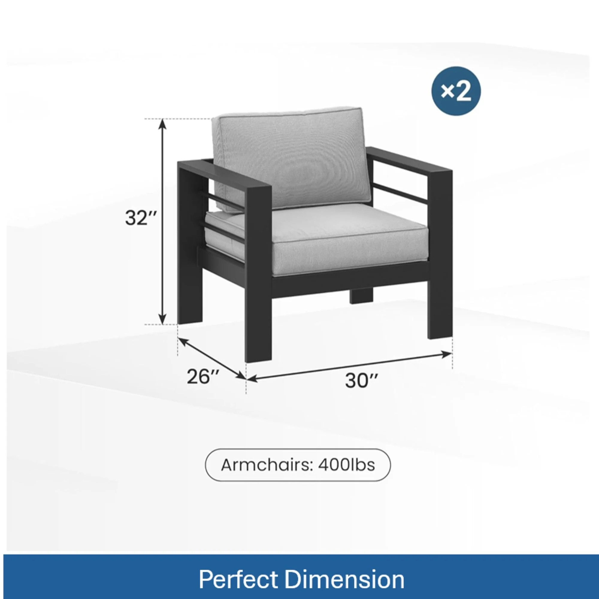 Outdoor Patio Set With All-Weather Thick Cushions - Image 22