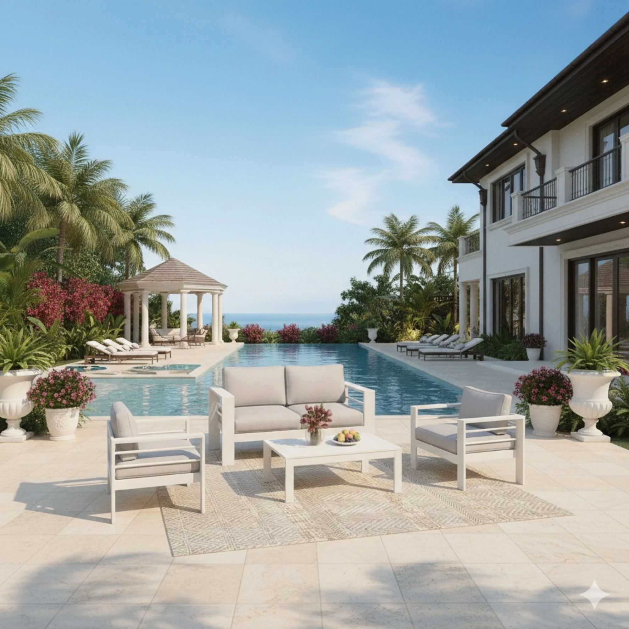 Outdoor Patio Set With All-Weather Thick Cushions - Image 36