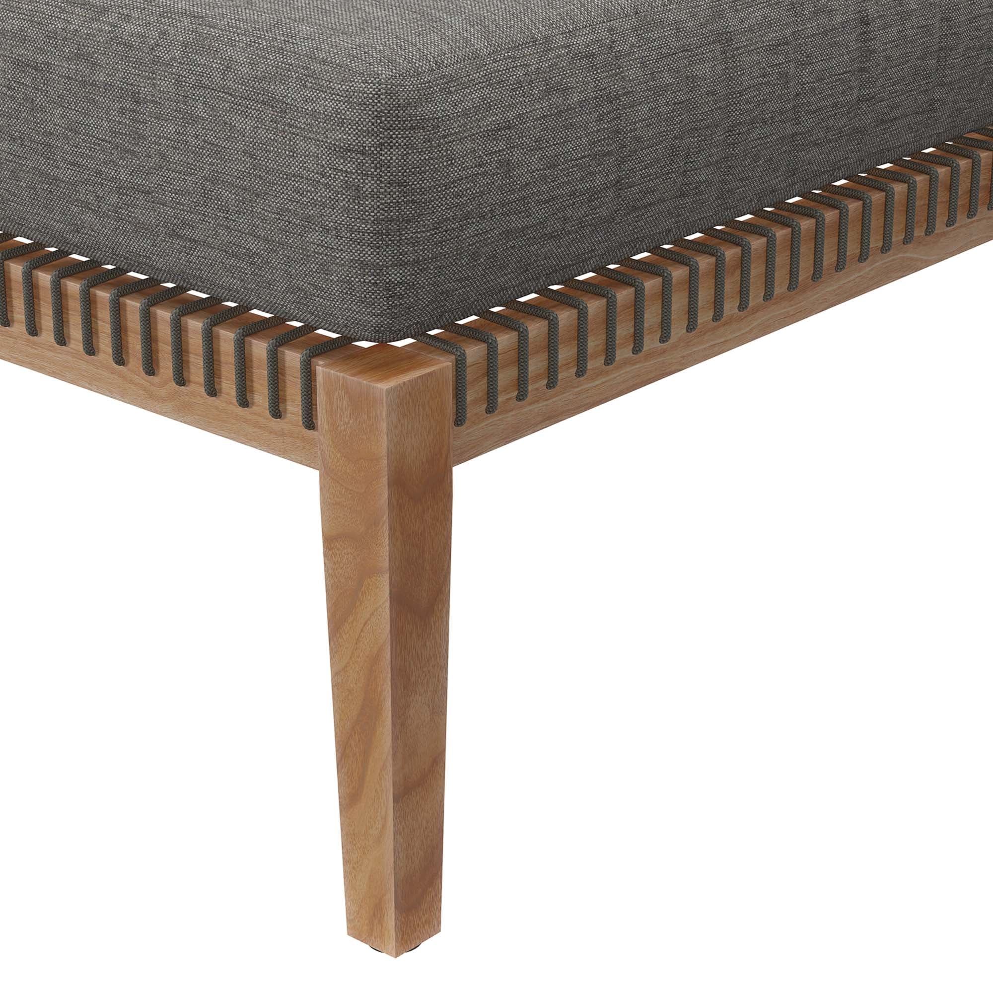 Outdoor Patio Teak Wood Ottoman Classic Solid Teak Accent for Outdoor Seating and Lounging - Image 26