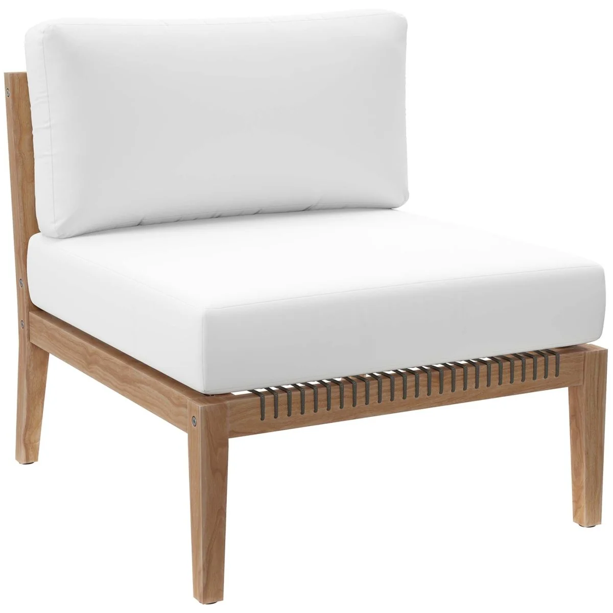 Outdoor Patio Teak Wood Sectional Sofa, Contemporary Modular Design for Deck - Image 16