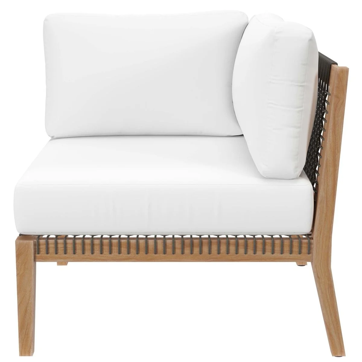 Outdoor Patio Teak Wood Sectional Sofa, Contemporary Modular Design for Deck - Image 18