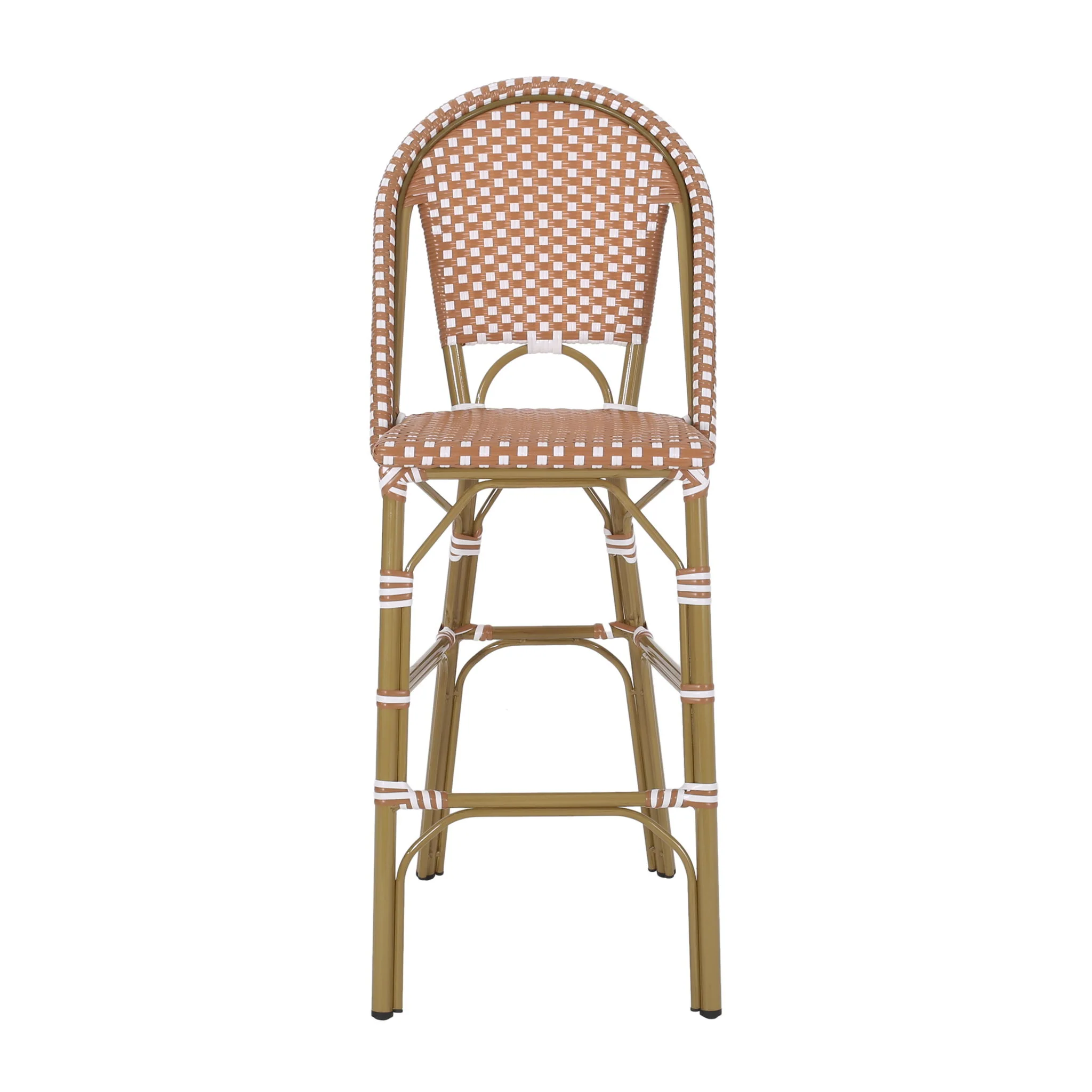 Outdoor Pe Rattan French Barstool Set - Image 15