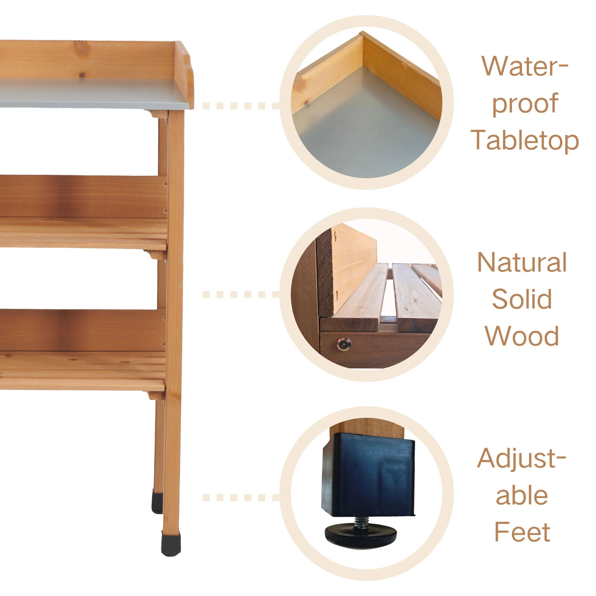 Outdoor Potting Table, 3 Tier Workbench - Image 13
