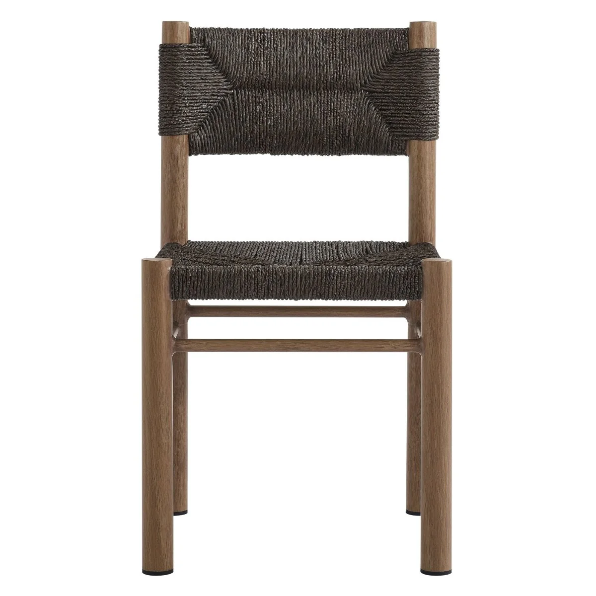 Outdoor Rattan and Aluminum Dining Side Chairs for Patio and Garden Dining - Image 9