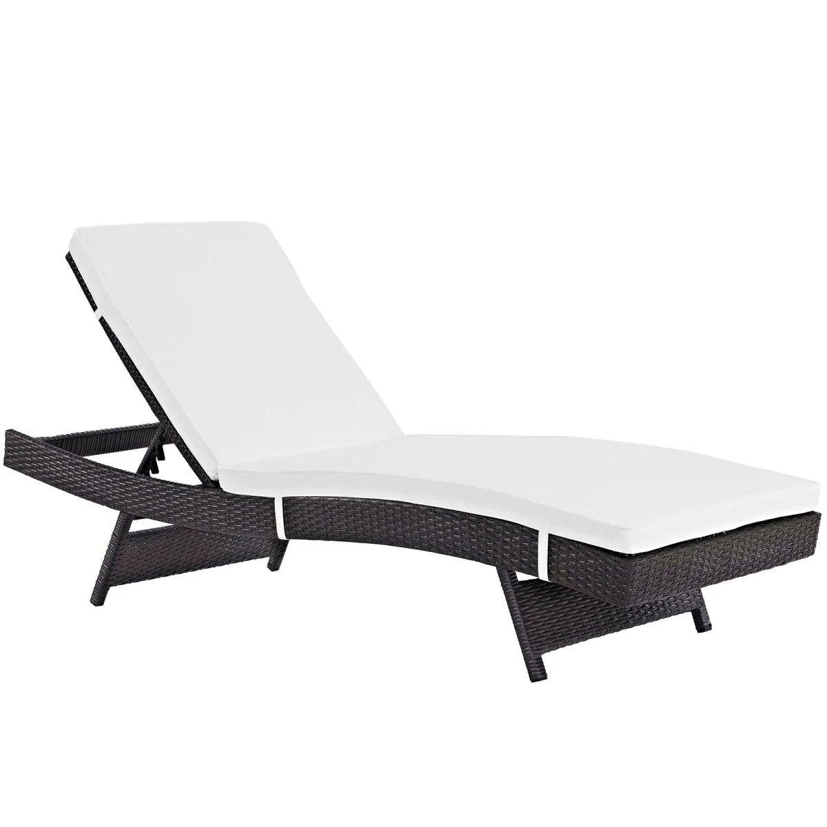 Outdoor Rattan Chaise Lounge for Patio, Poolside and Garden Seating Set