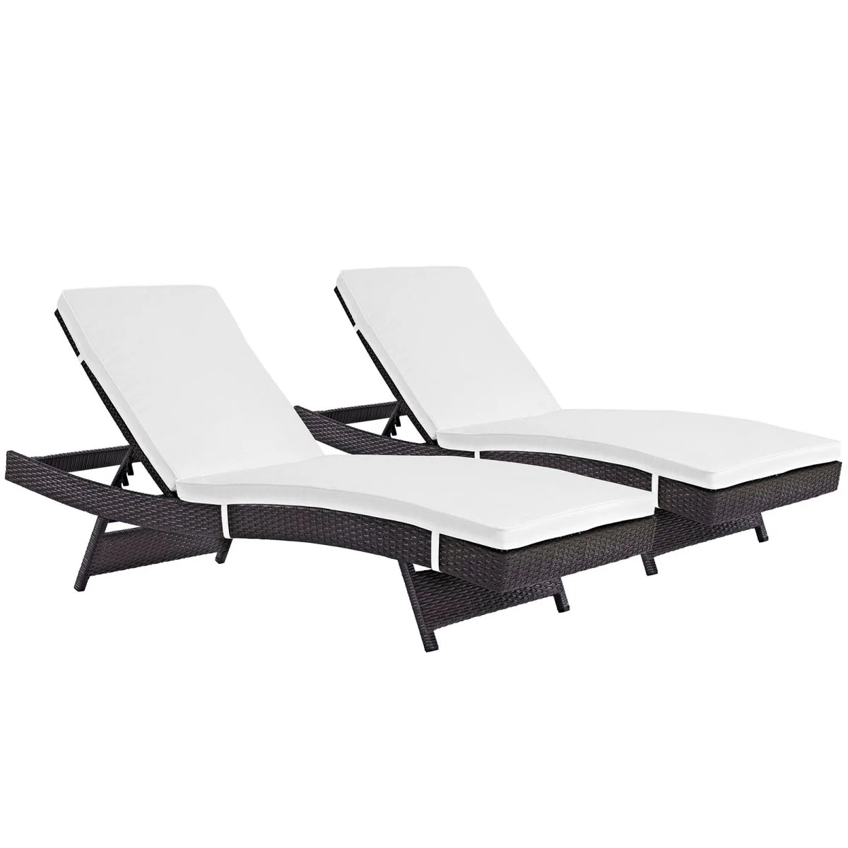 Outdoor Rattan Chaise Lounge for Patio, Poolside and Garden Seating Set - Image 25