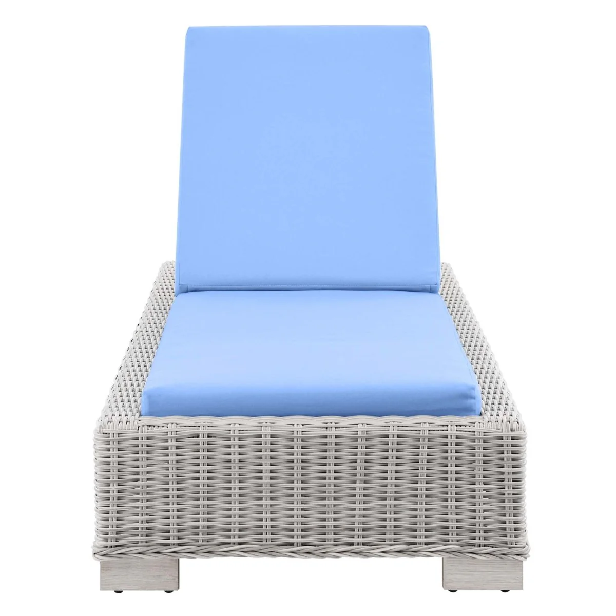 Outdoor Rattan Chaise Lounge with Adjustable Backrest, Weather-Resistant Wicker, Cushion - Image 7
