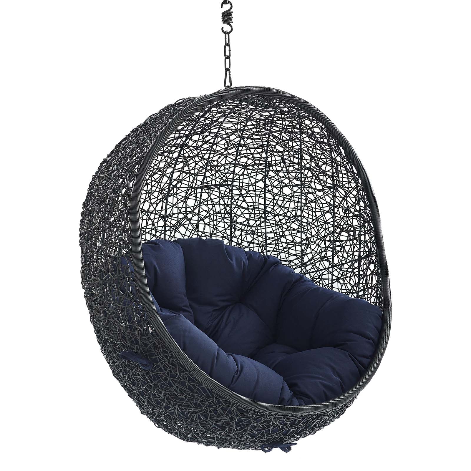 Outdoor Rattan Hanging Lounge Swing Chair for Patio, Porch, Garden and Balcony - Image 12