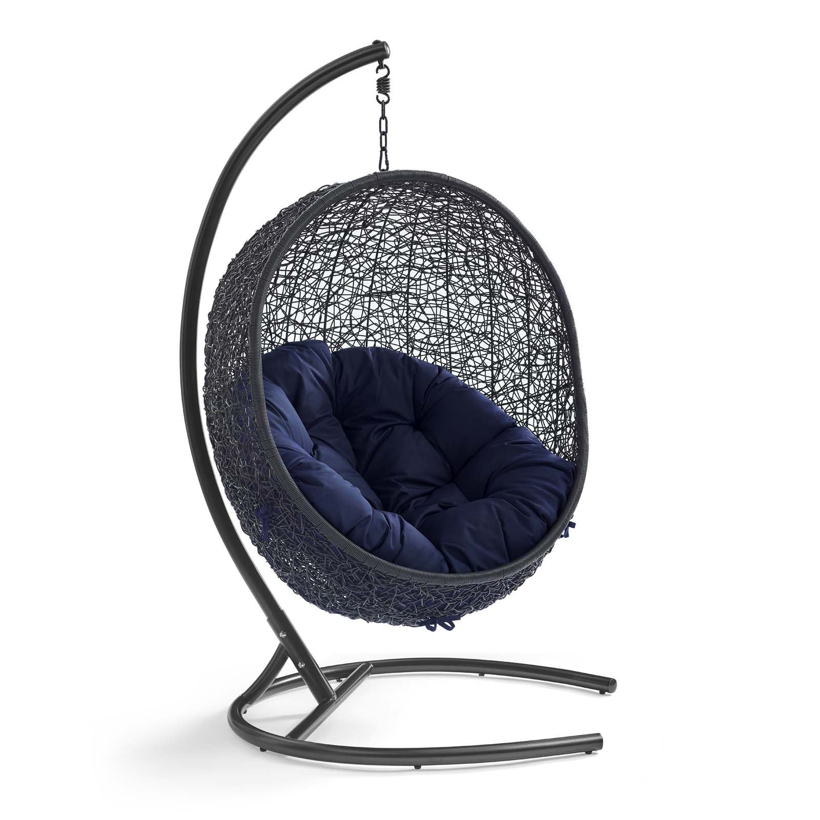 Outdoor Rattan Hanging Lounge Swing Chair for Patio, Porch, Garden and Balcony - Image 39