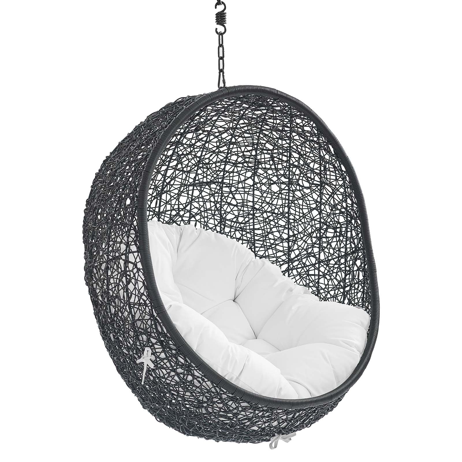Outdoor Rattan Hanging Lounge Swing Chair for Patio, Porch, Garden and Balcony - Image 4